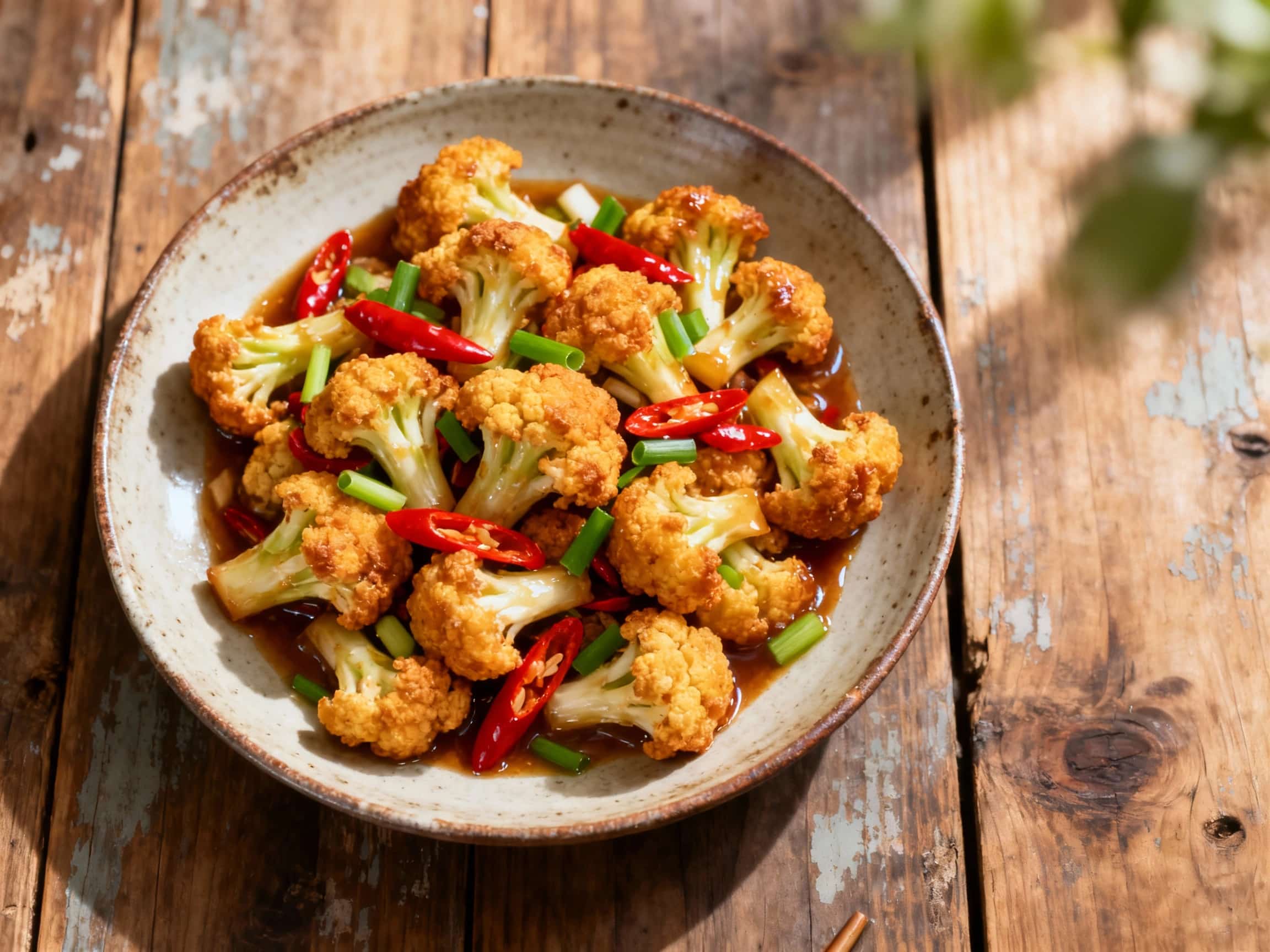 Crispy Kung Pao Cauliflower