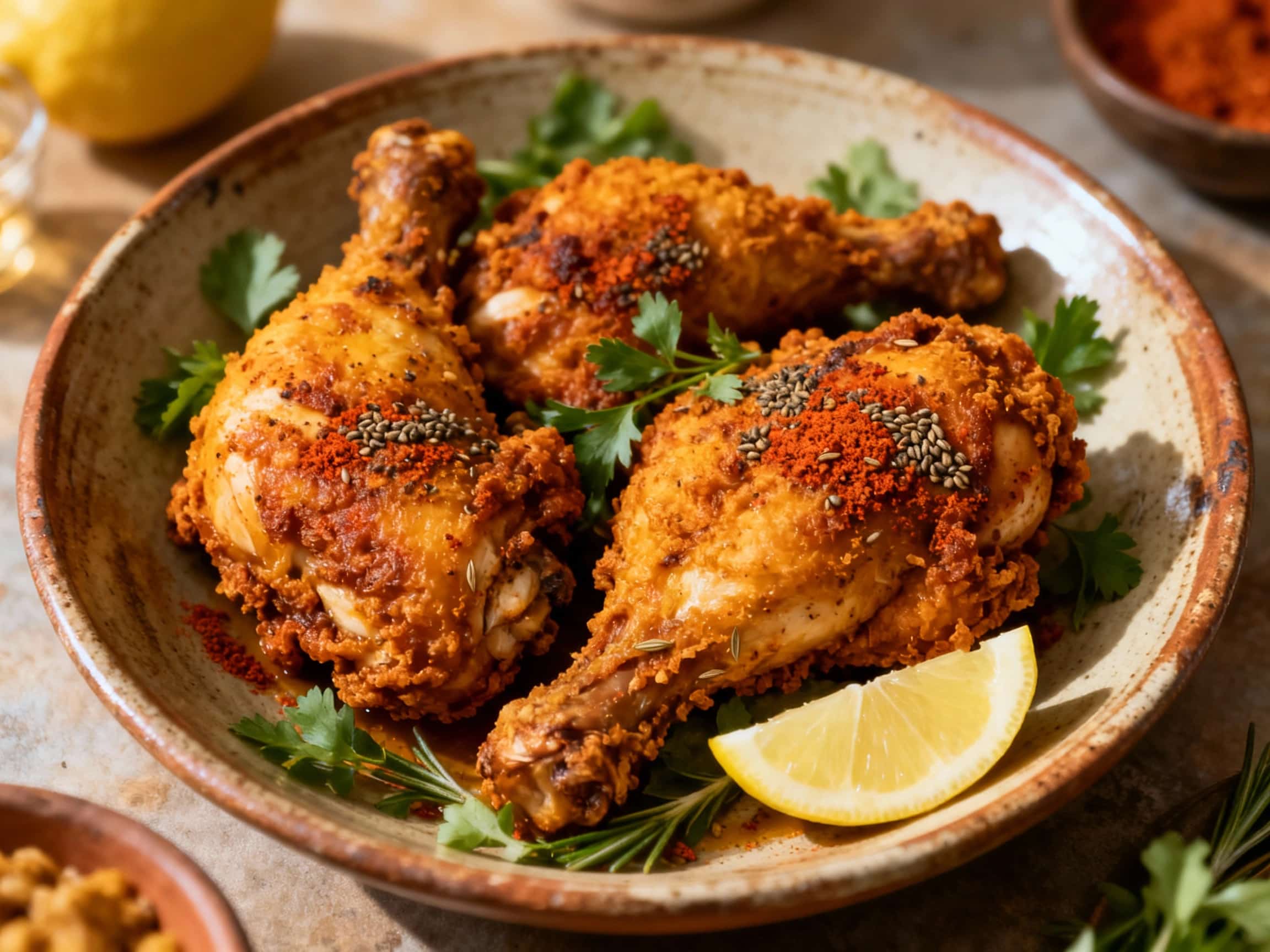 Moroccan Spiced Fried Chicken