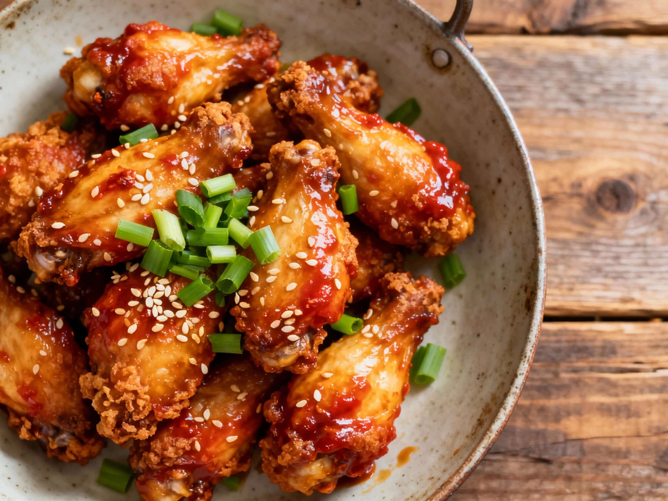 Spicy Korean Fried Chicken Wings