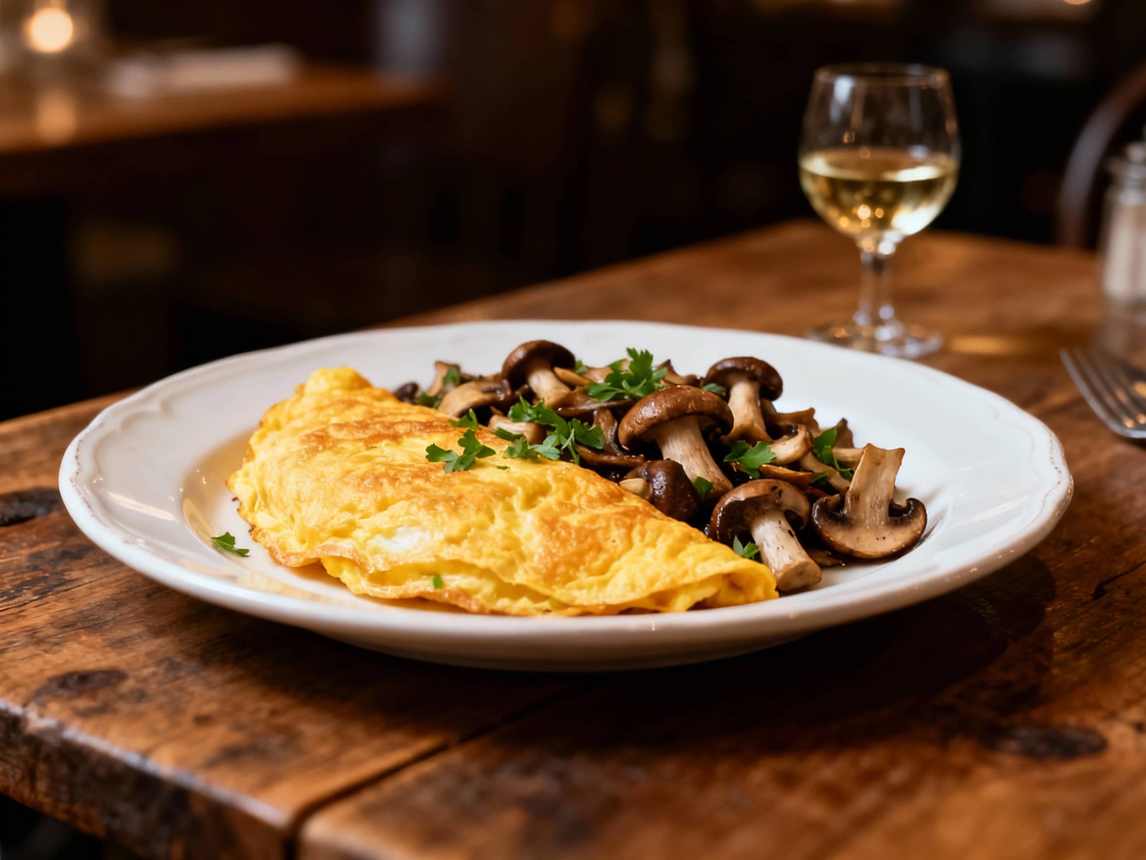 Omelet with Forest Mushrooms