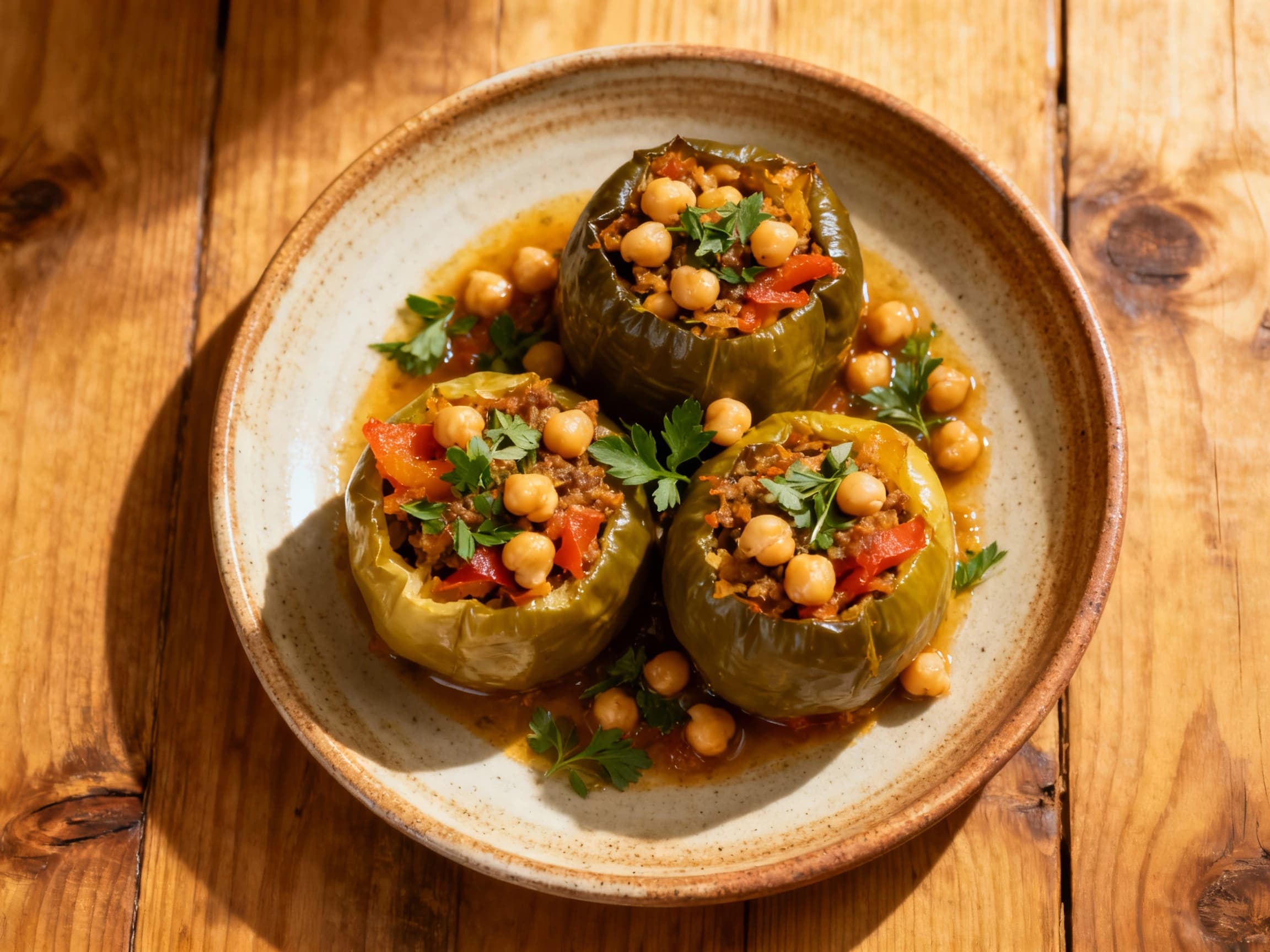 Gemista with Chickpeas and Herbs