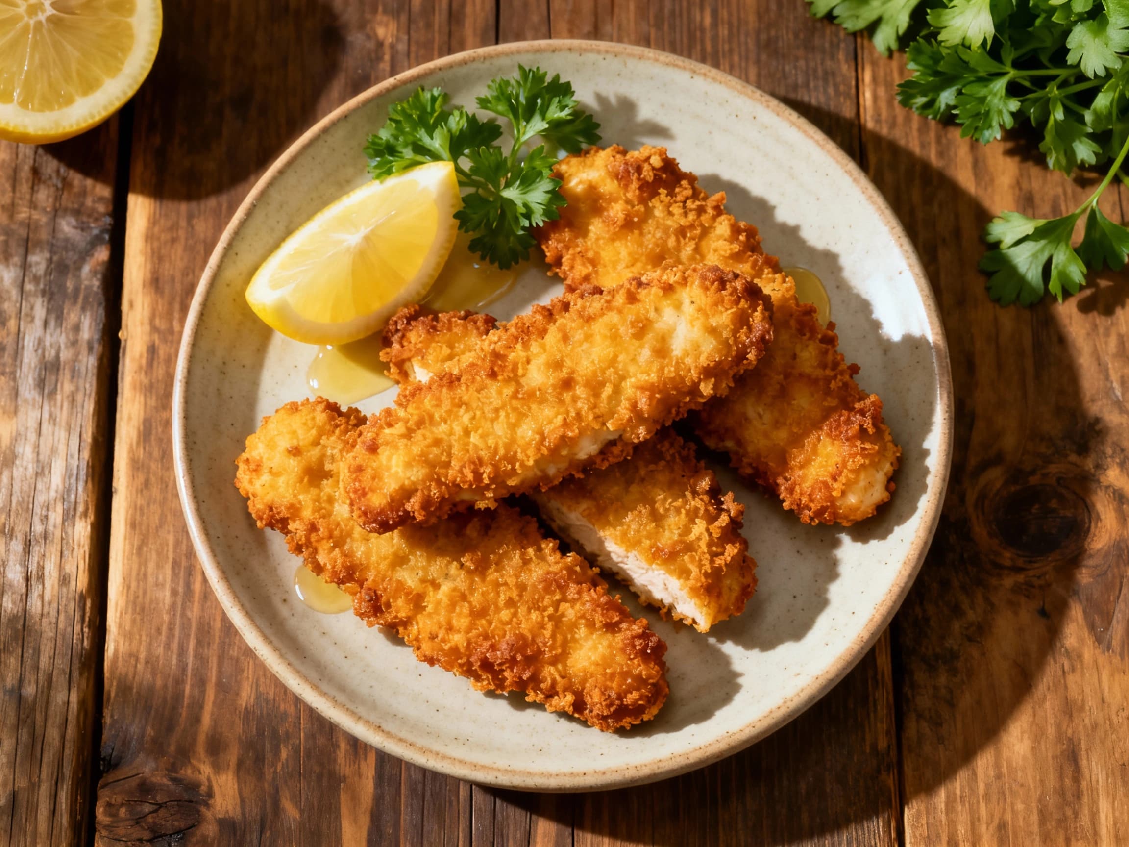 Baked Chicken Schnitzel Fingers
