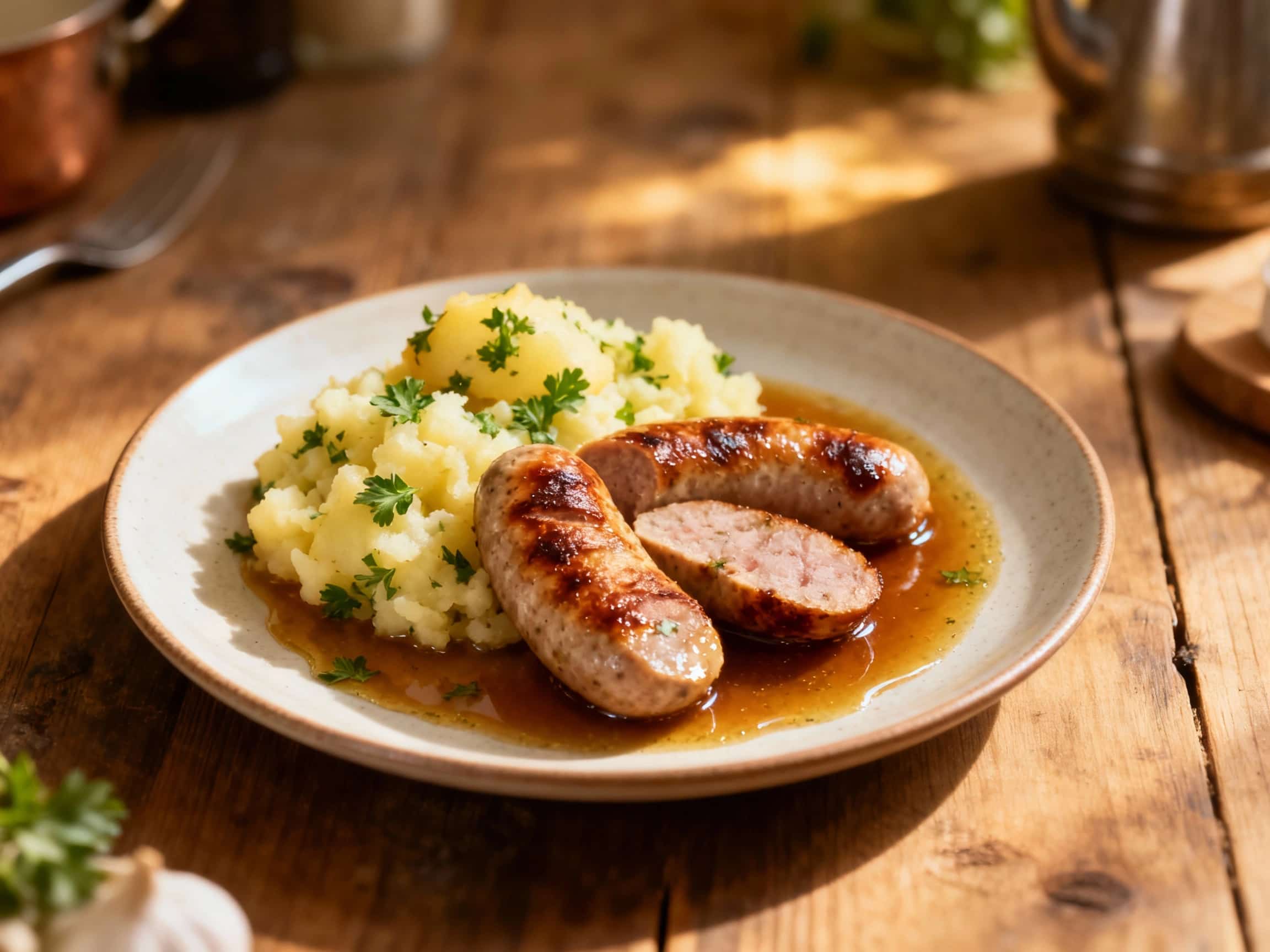 Browned-Butter Seared Weißwurst with Parsley Potatoes