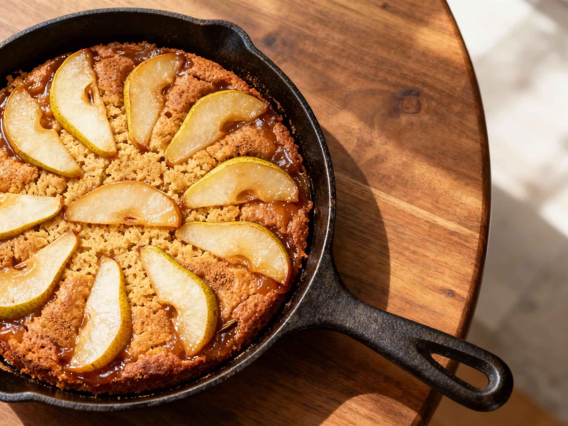 Chai-Spiced Pear Upside-Down Cake