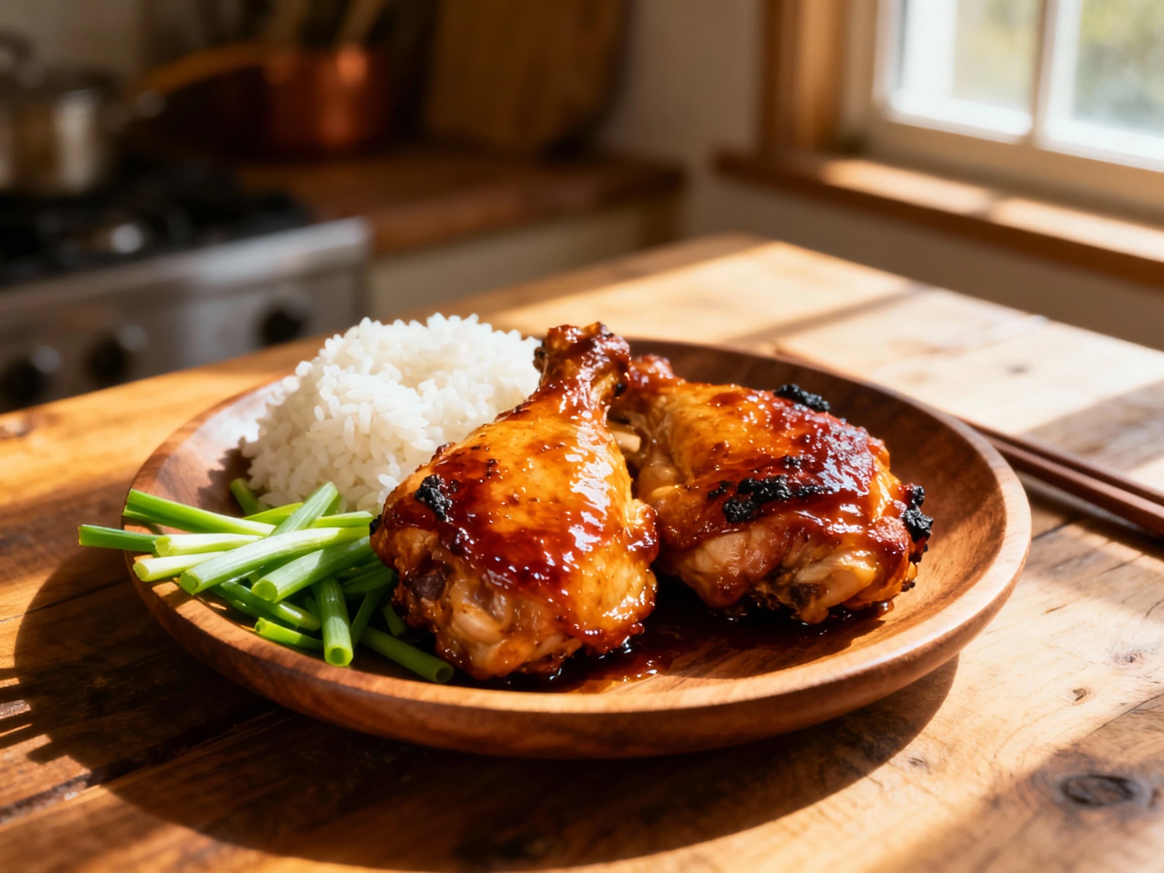 Char Siu Glazed Chicken Thighs