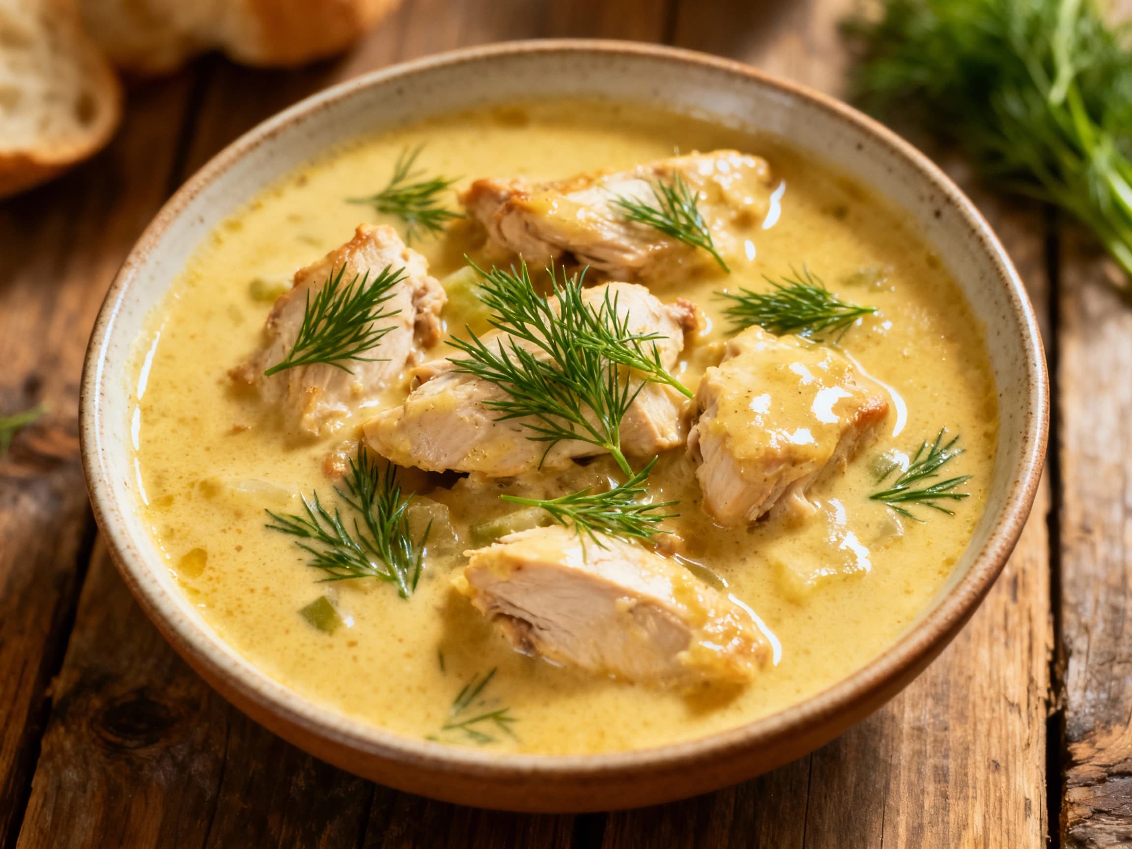 Creamy Chicken Waterzooi with Fresh Dill