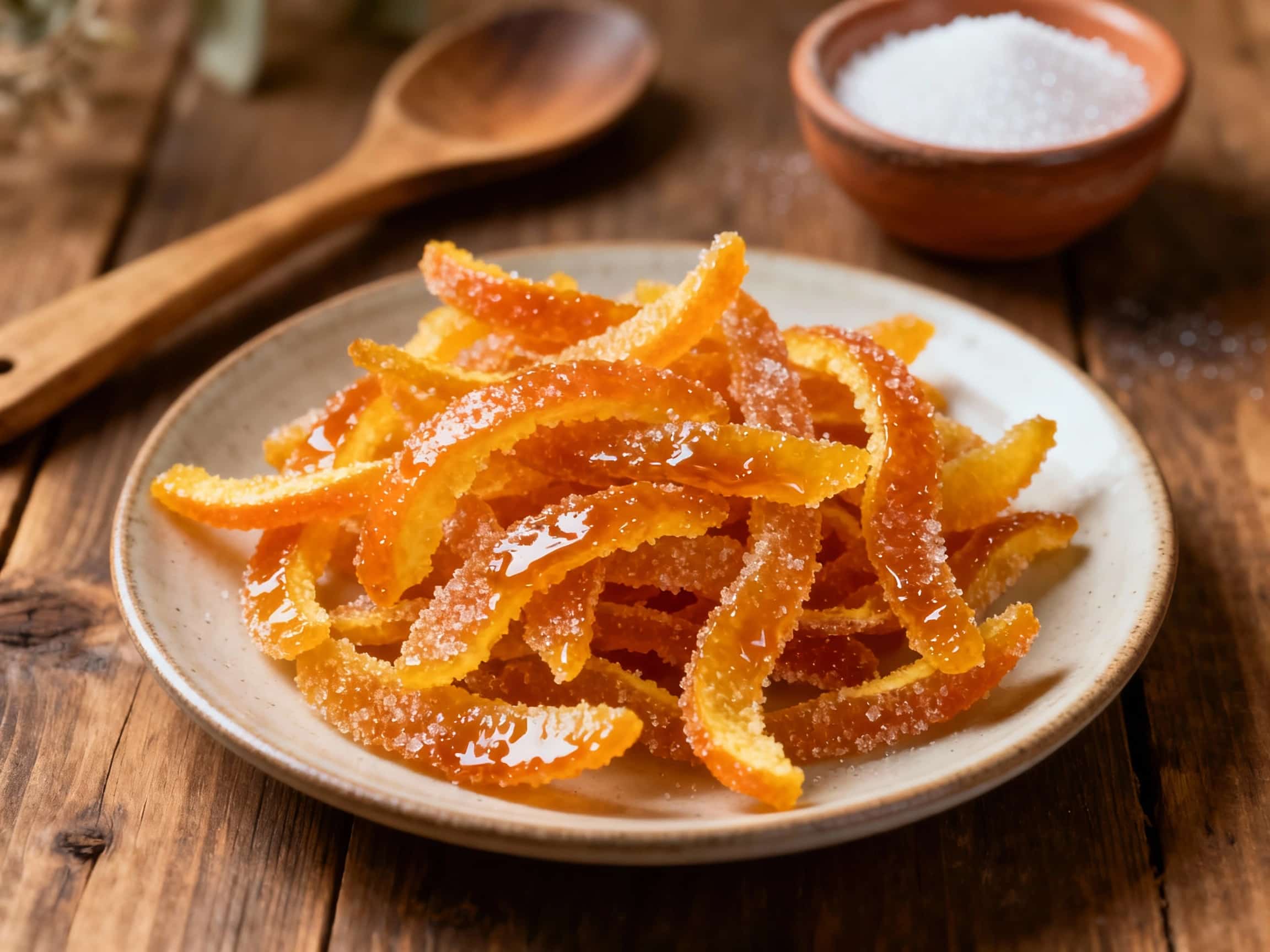 Gourmet Candied Orange Peel Strips