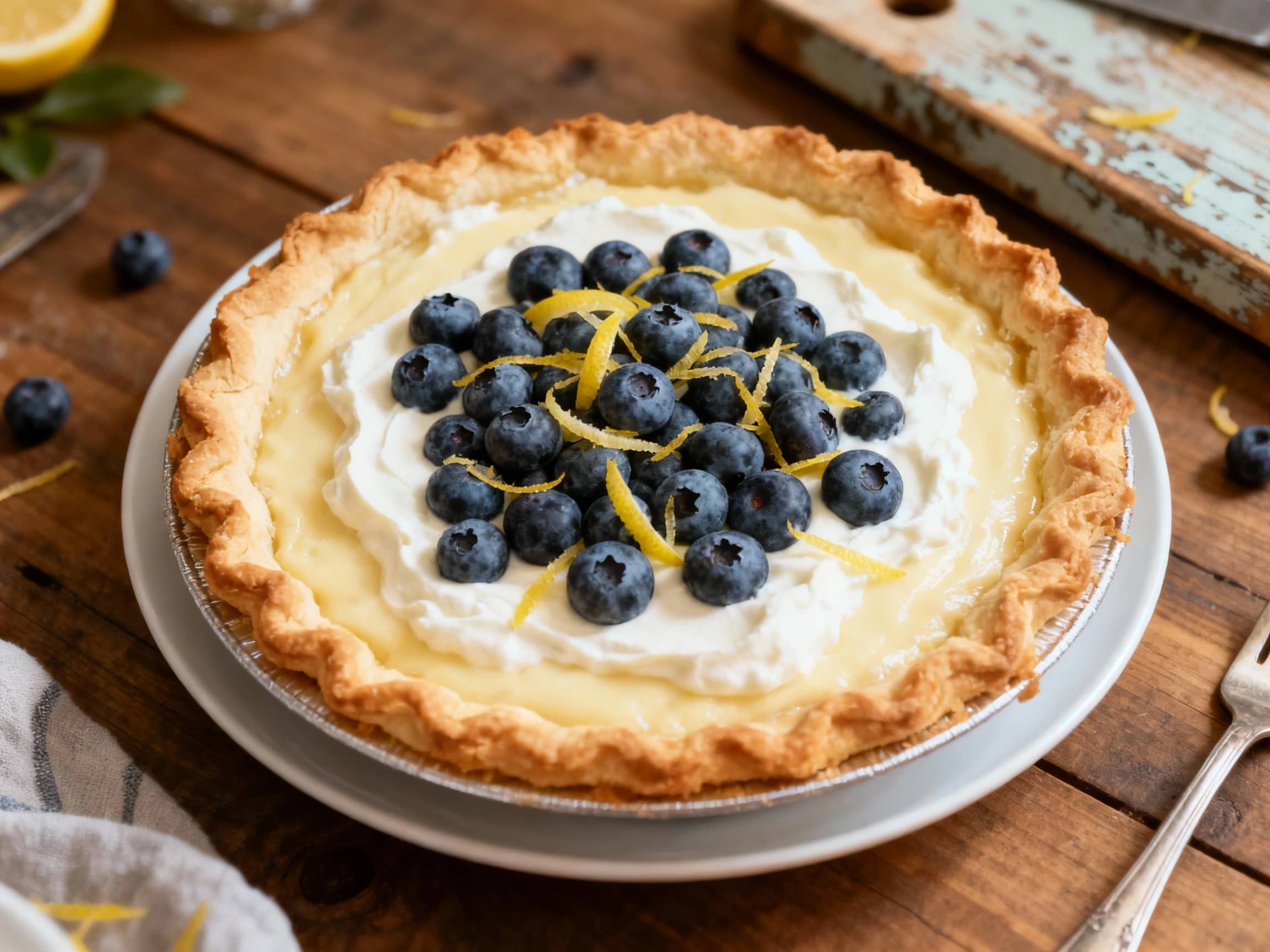 Lemon Blueberry Mascarpone Pie - Image 1