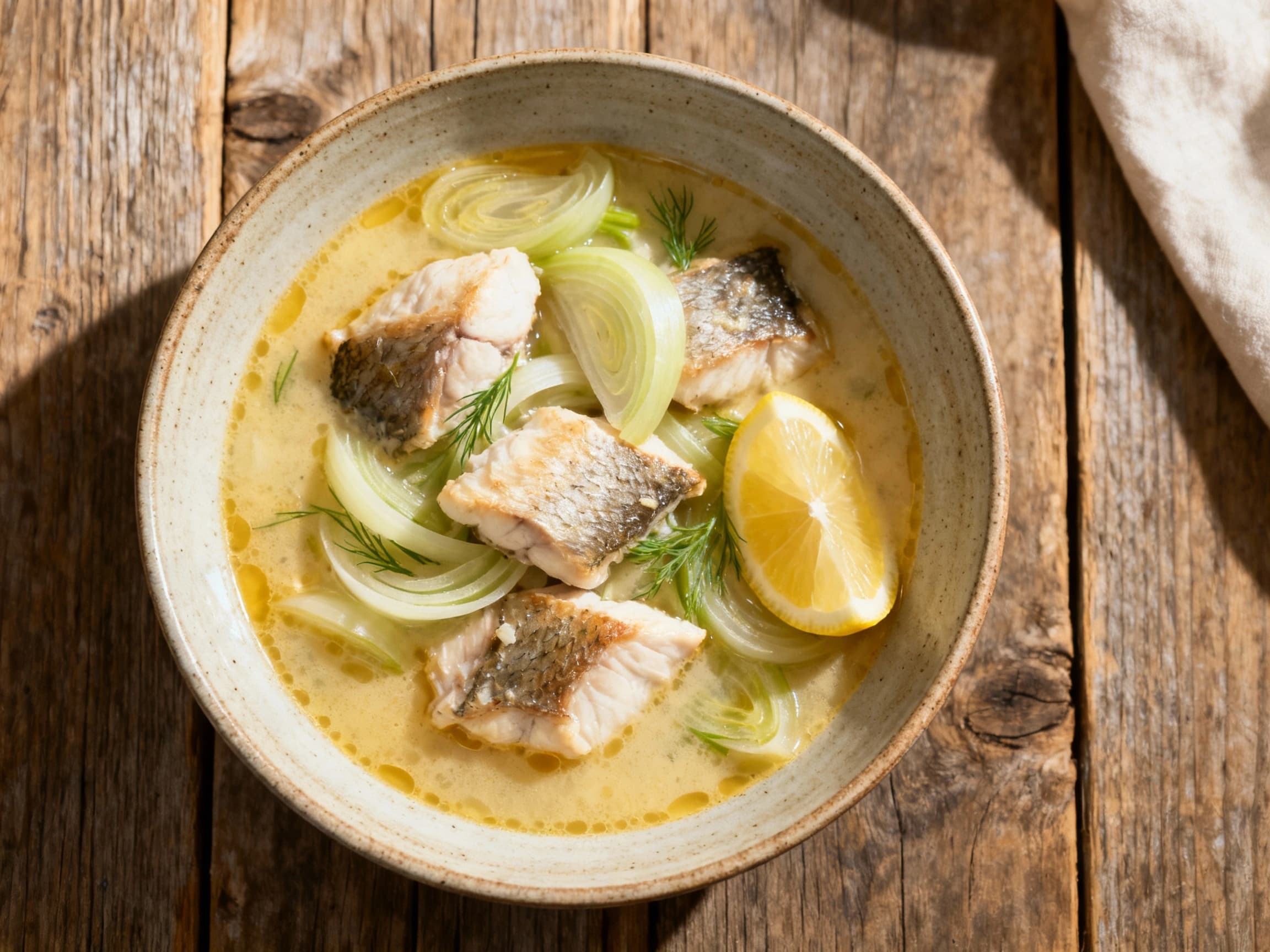 Light Fish Waterzooi with Fennel and Lemon