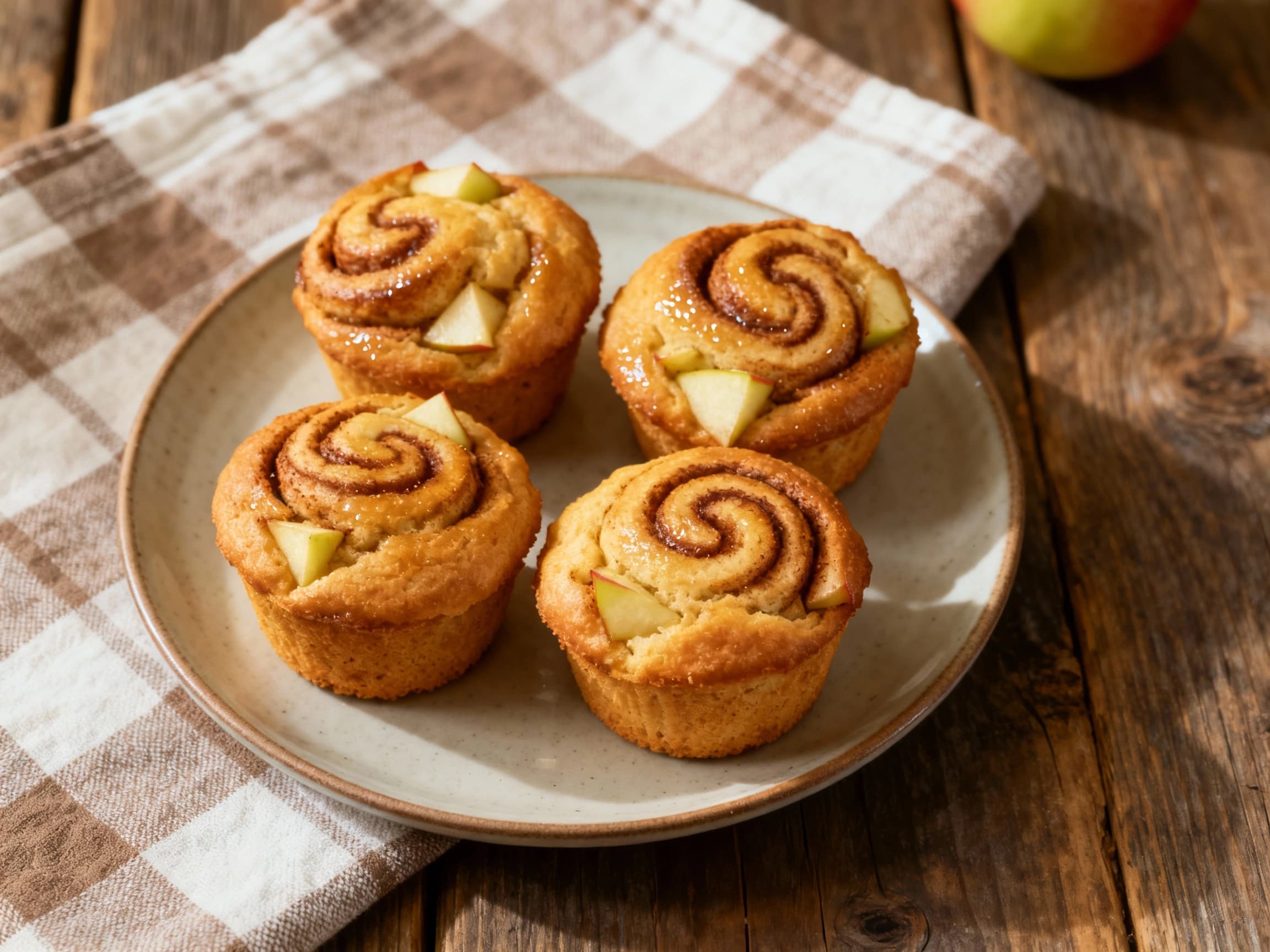 Mini Apple Cinnamon Kolache Muffins
