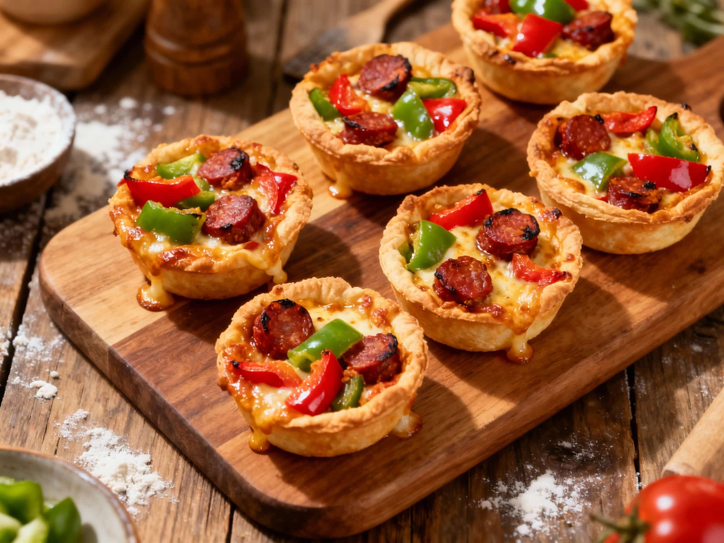 Mini Chorizo and Bell Pepper Tarts