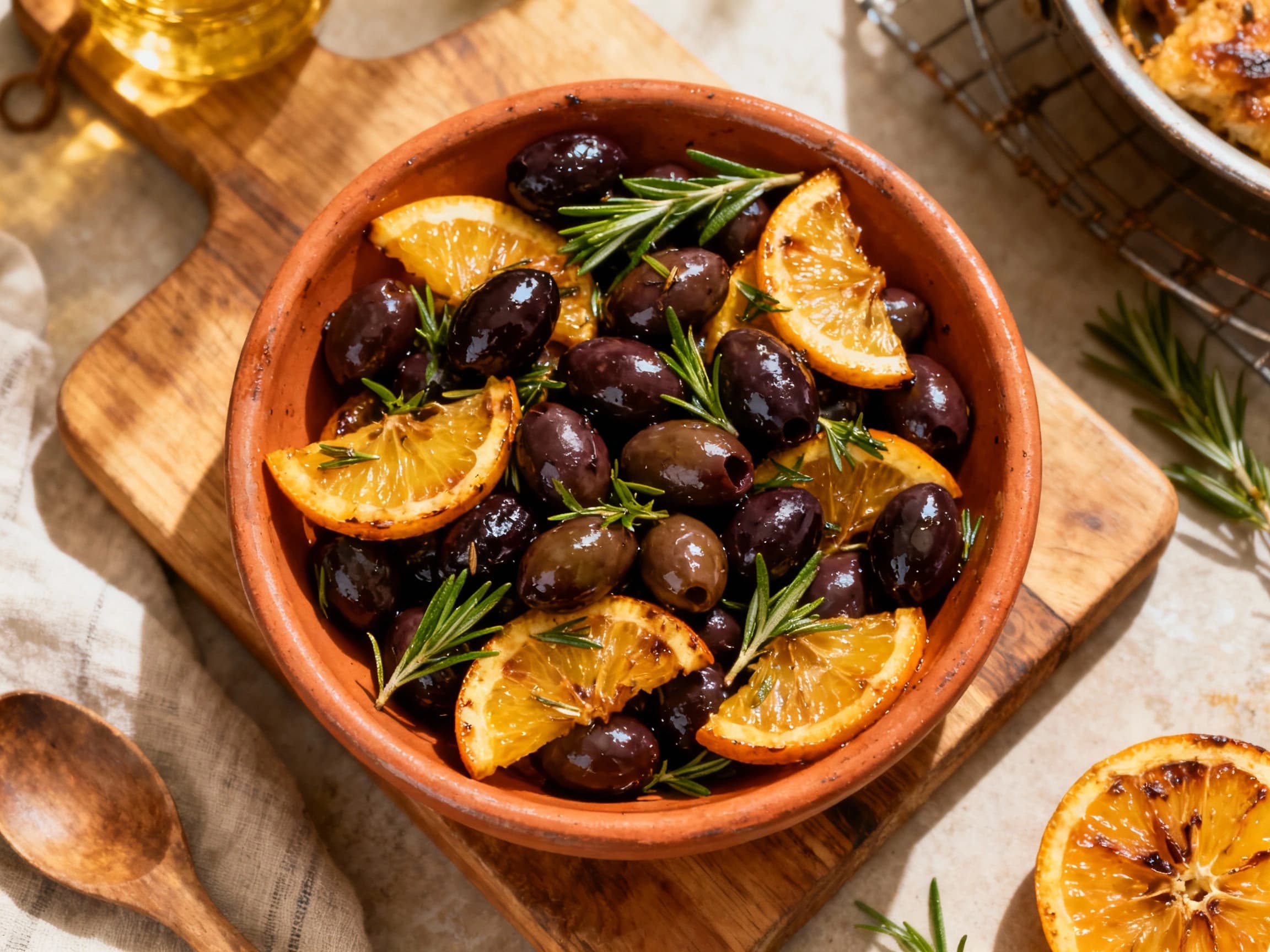 Oven-Roasted Citrus-Herb Kalamata Olives