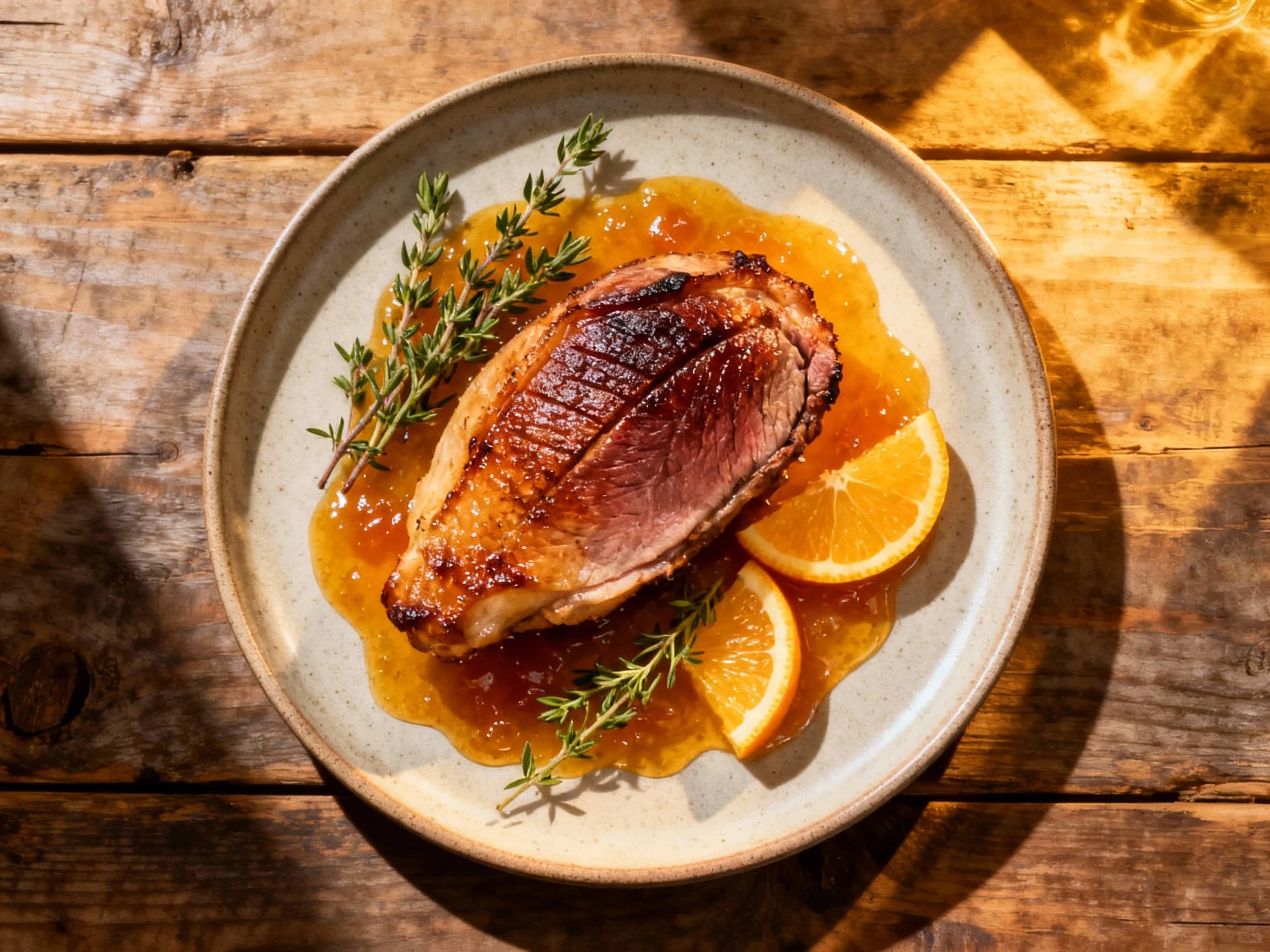 Pan-Seared Duck Breast with Orange Gastrique - Image 1