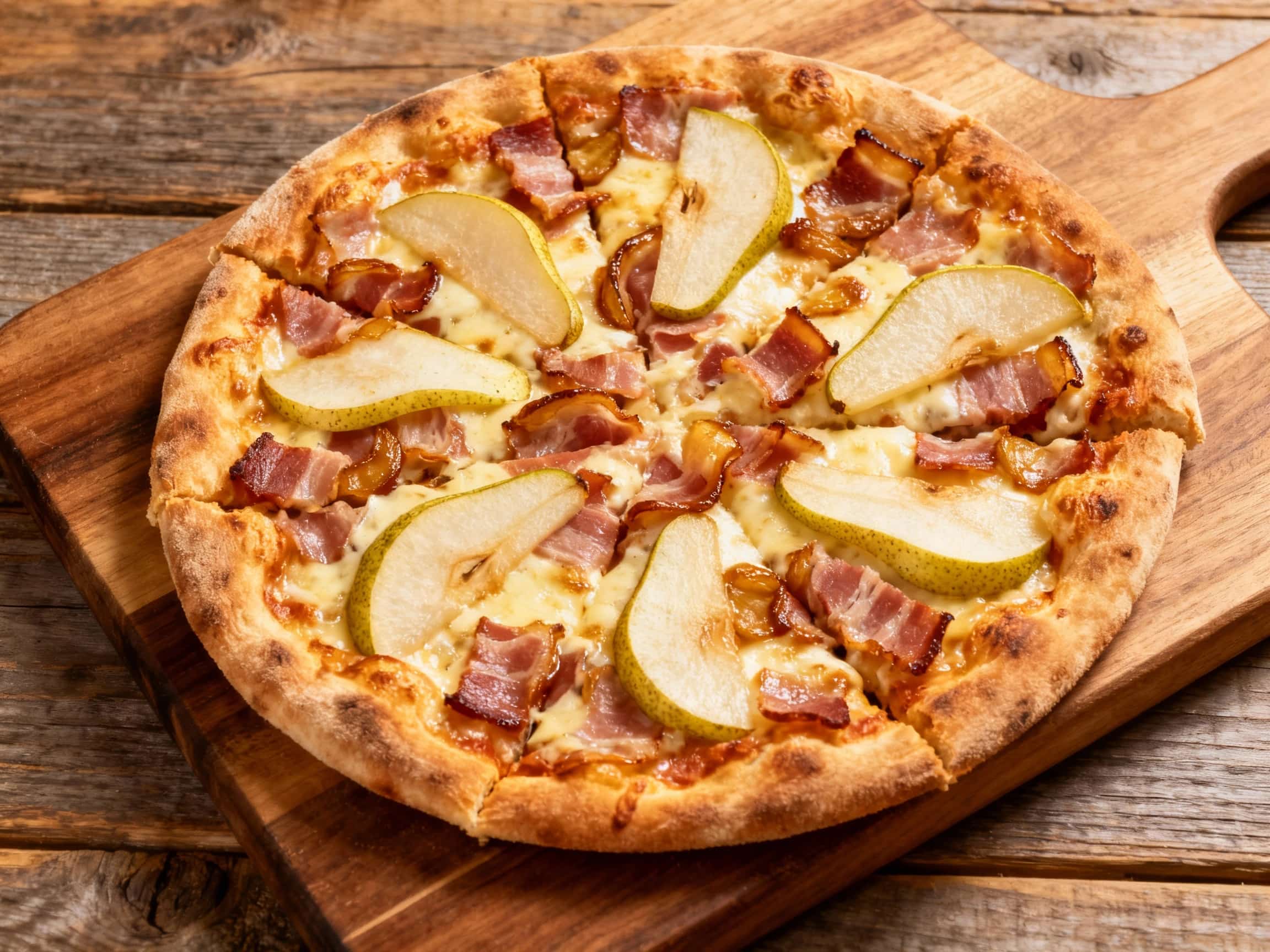 Pancetta and Pear Pizza al Taglio