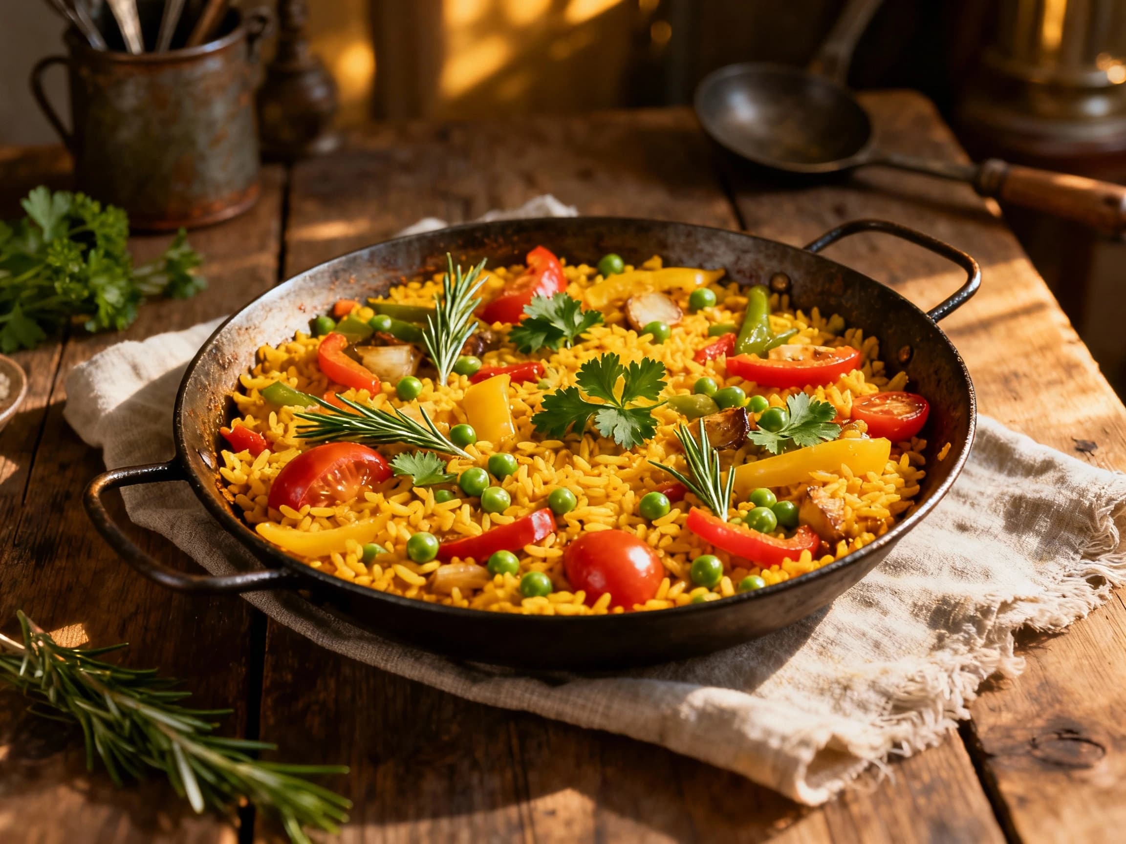 Quick Vegetable Paella Valenciana