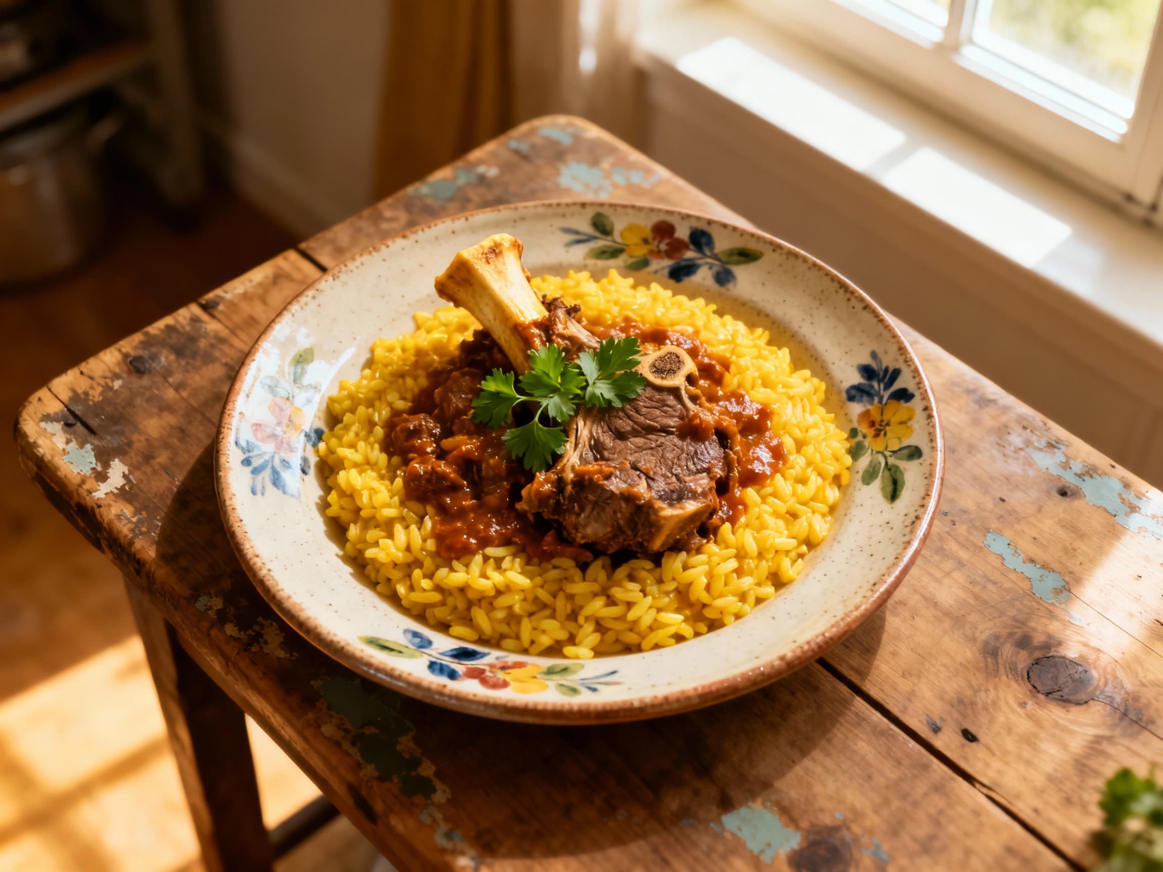 Risotto alla Milanese with Ossobuco Ragu