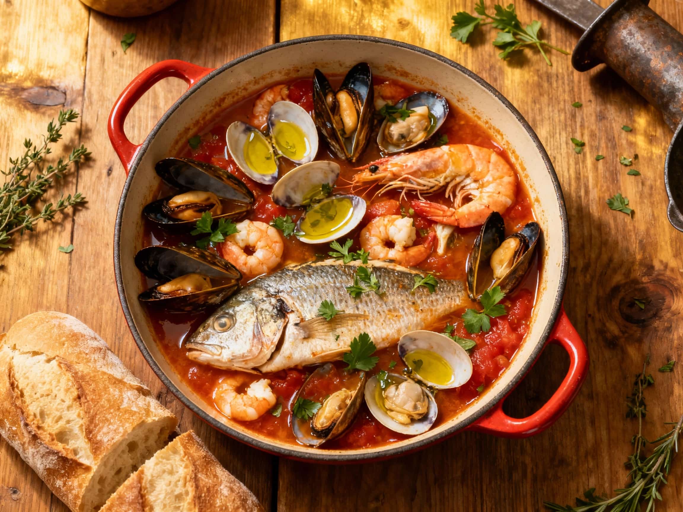Seafood Medley Bouillabaisse Bake