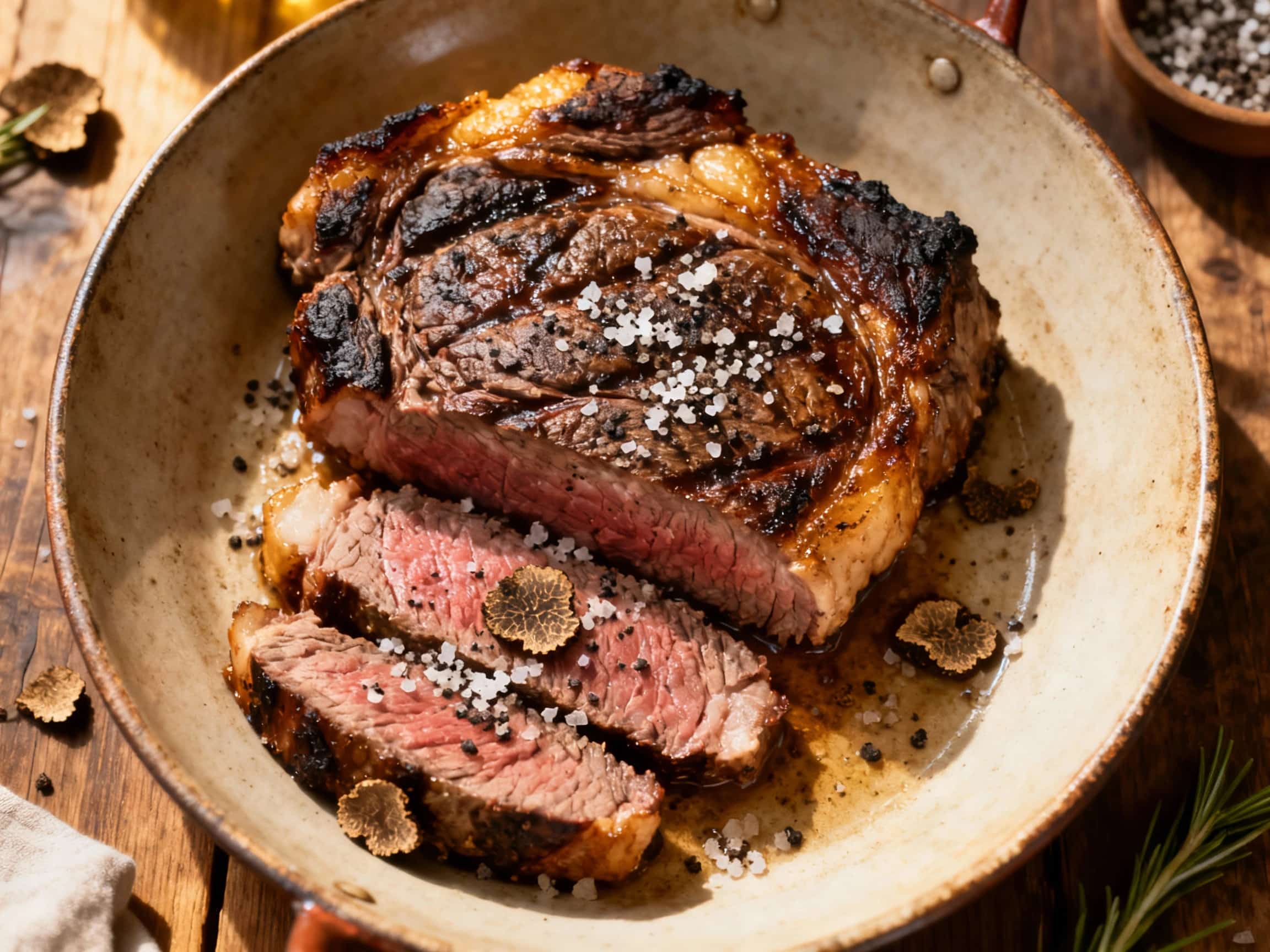 Smoked Fiorentina Steak with Truffle Salt