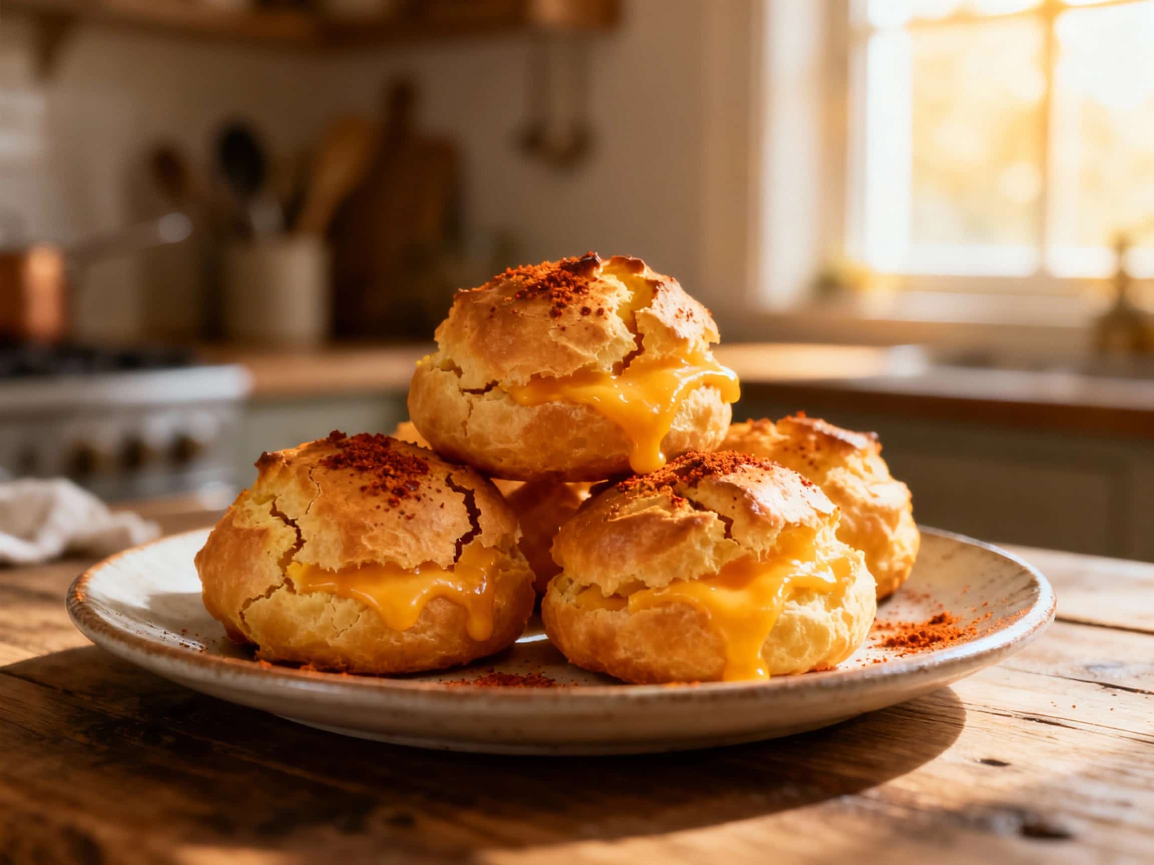 Smoked Paprika & Sharp Cheddar Gougères