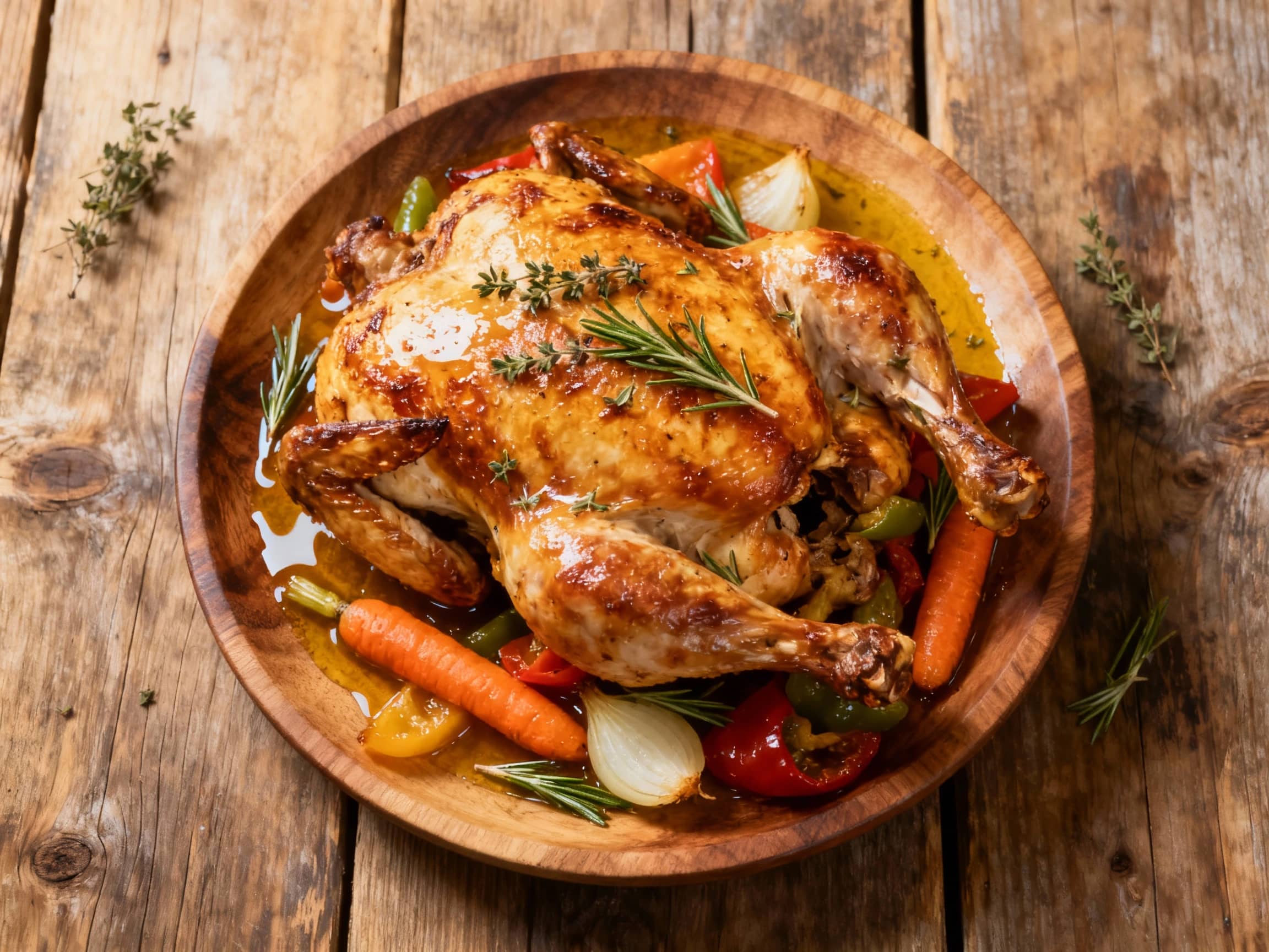 Smoky Chicken and Roasted Vegetables on Pellet Grill - Image 1