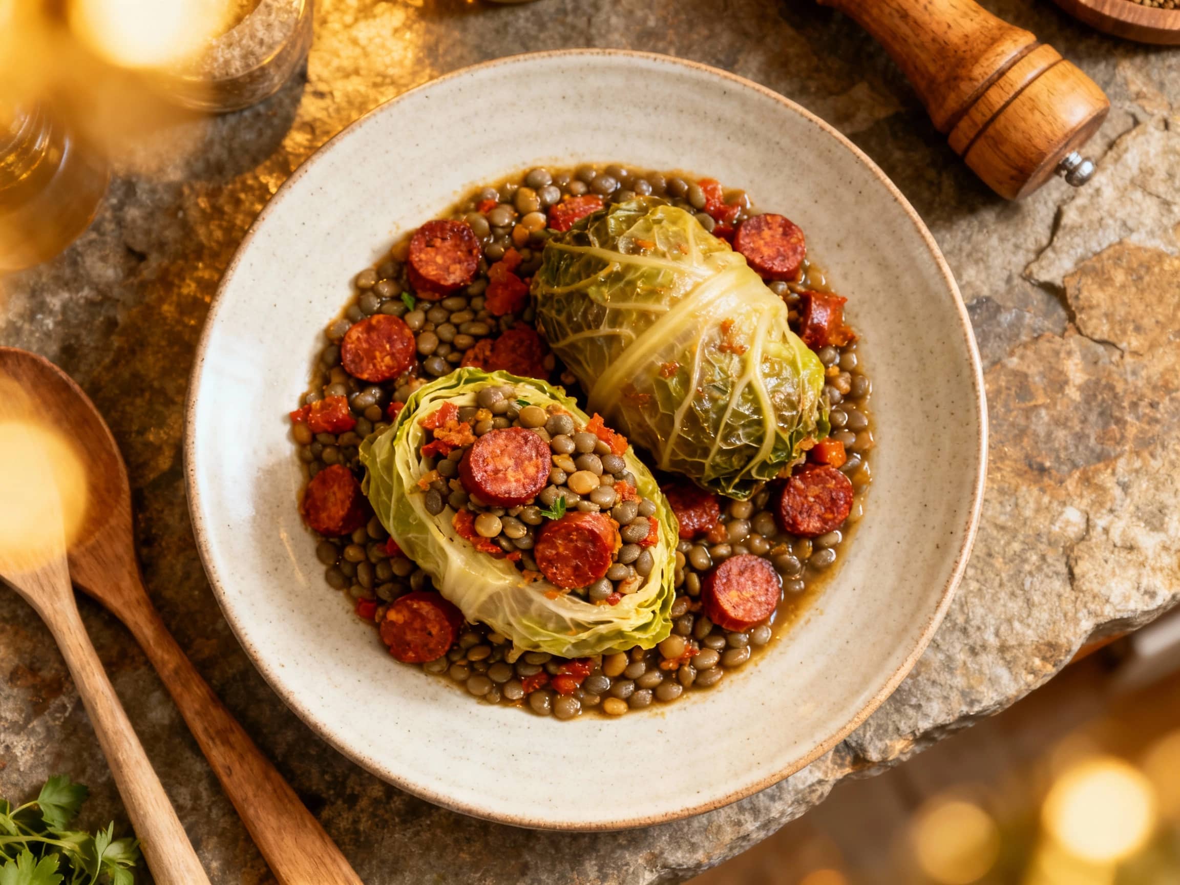 Spicy Chorizo and Lentil Chou Farci - Image 1