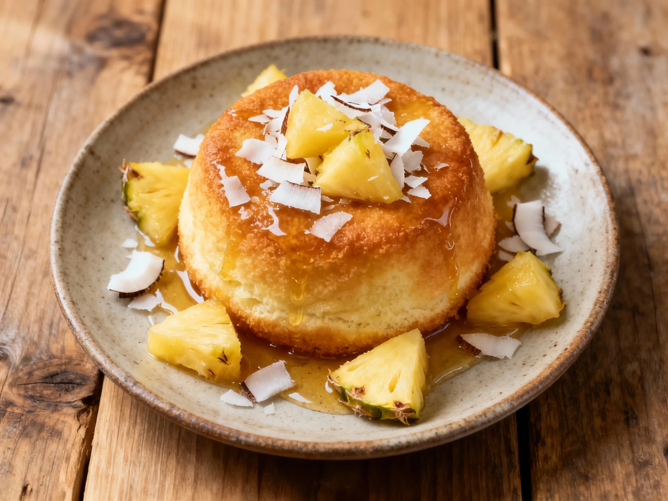 Tropical Baba with Pineapple and Coconut