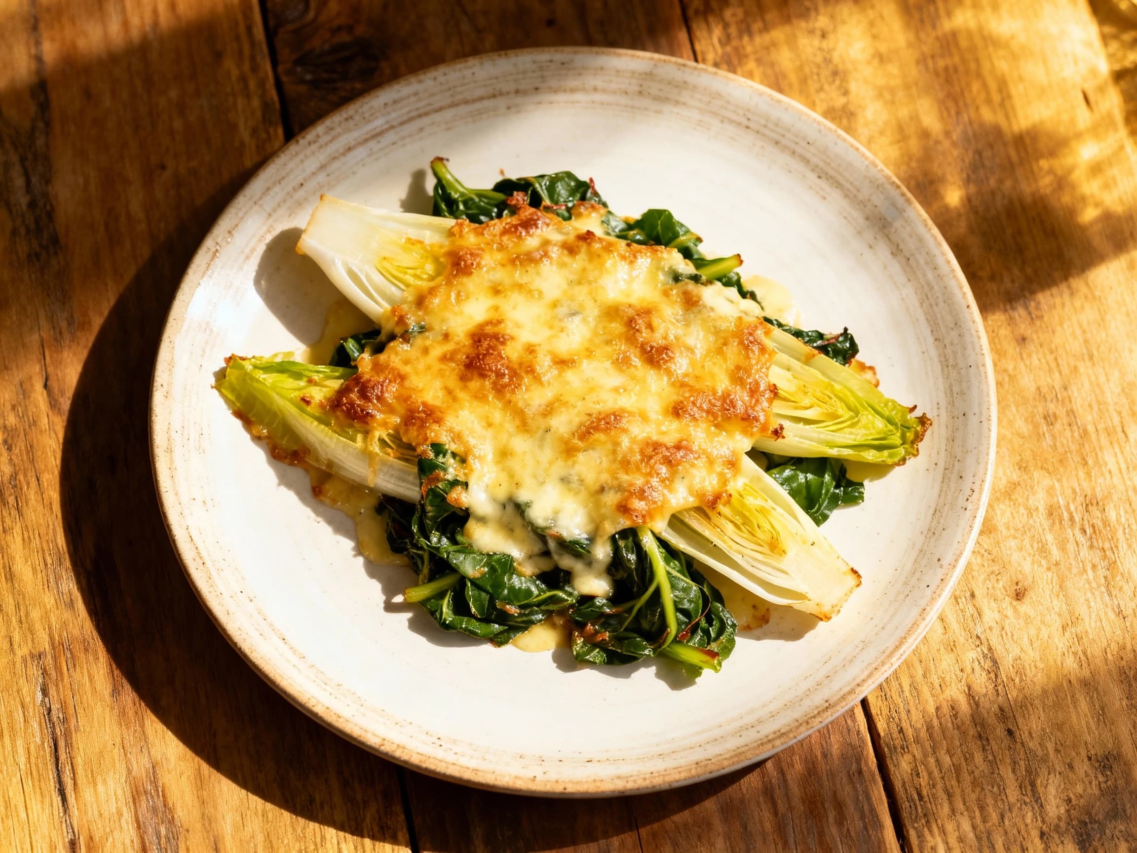 Vegetarian Endive Gratin with Swiss Chard