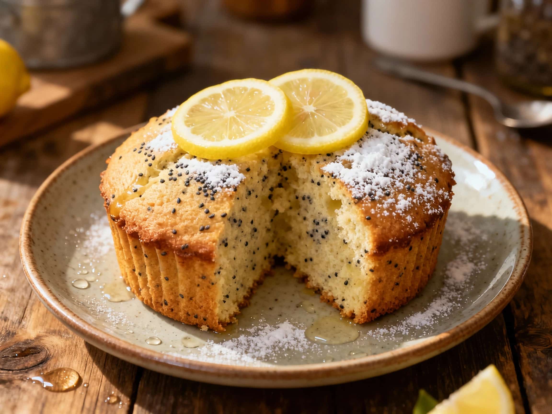 Zesty Lemon Poppy Seed Muffin Cake