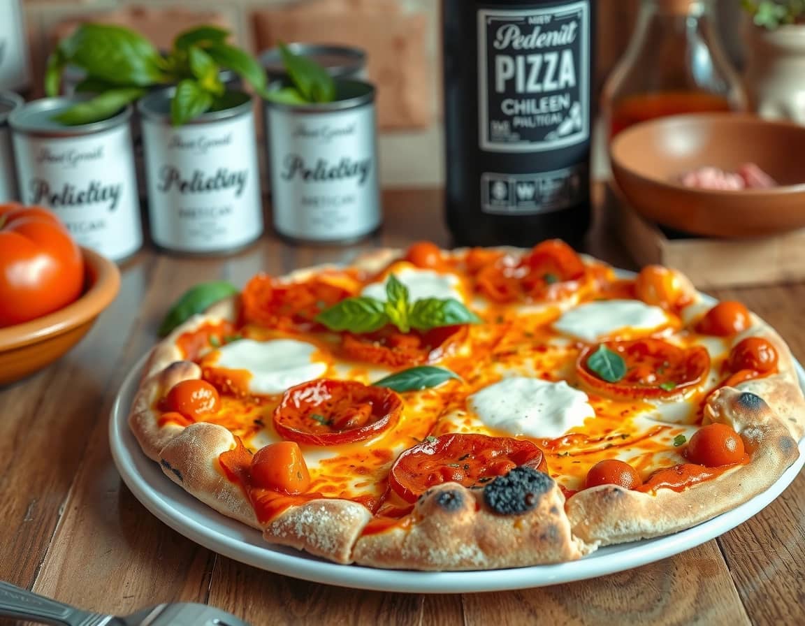 Neapolitan Pepperoni Pizza with Truffle Cheese