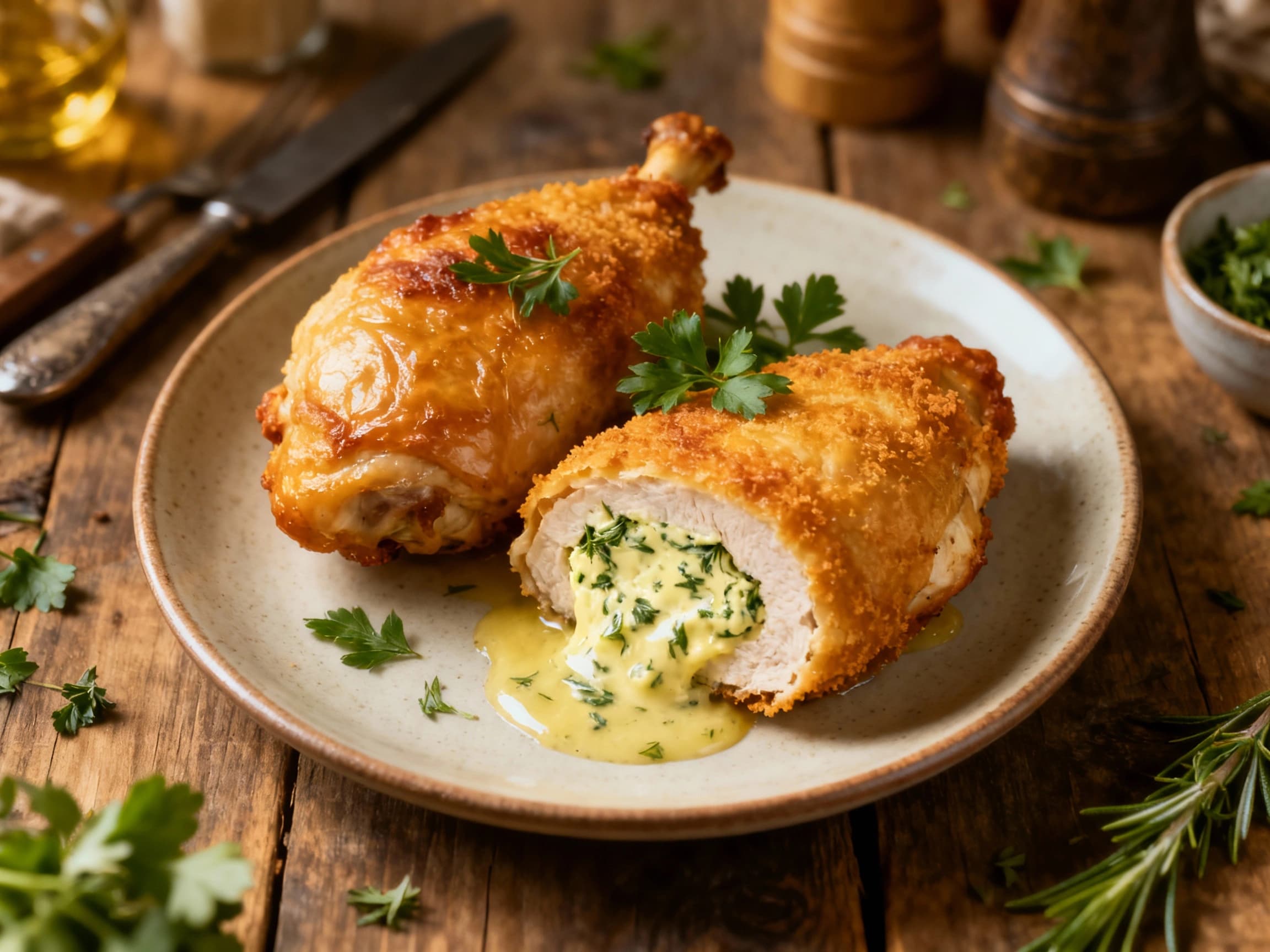 Baked Chicken Kyiv with Herb Butter - Image 1