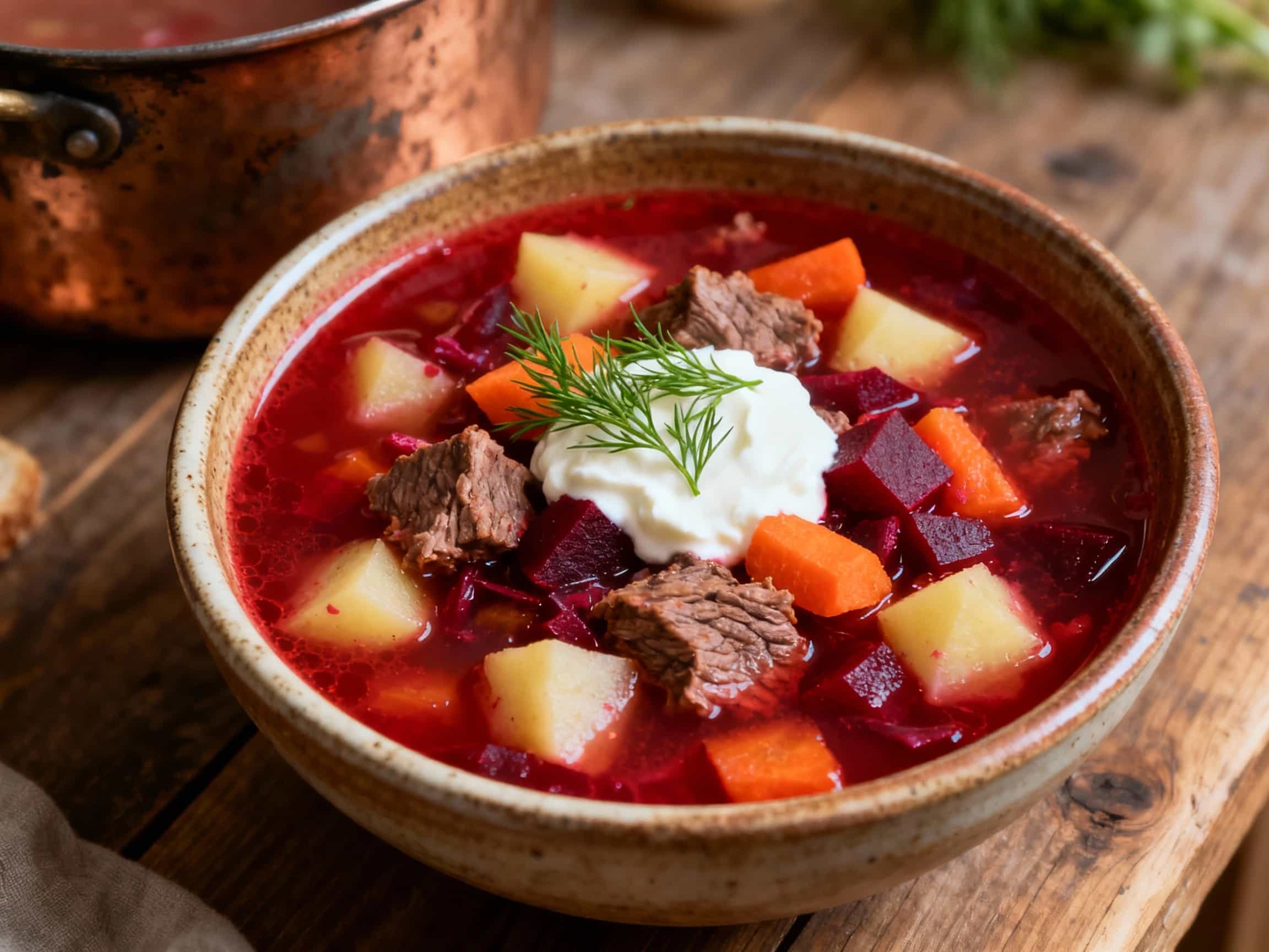 Classic Ukrainian Borscht with Beef - Image 1