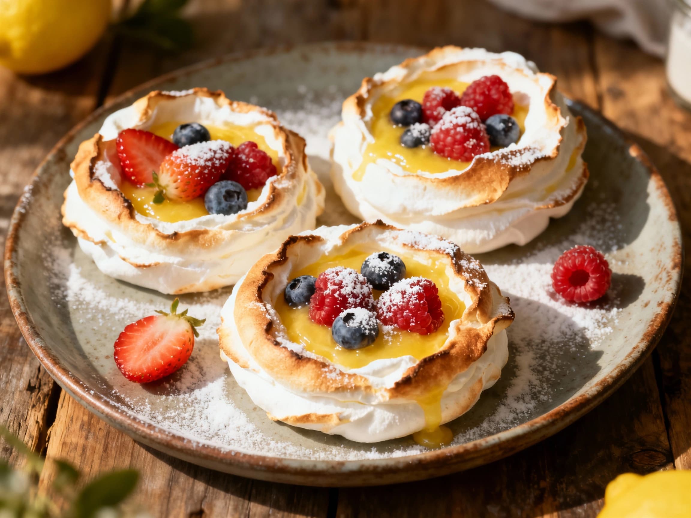 Lemon Berry Pavlova Nests - Image 1