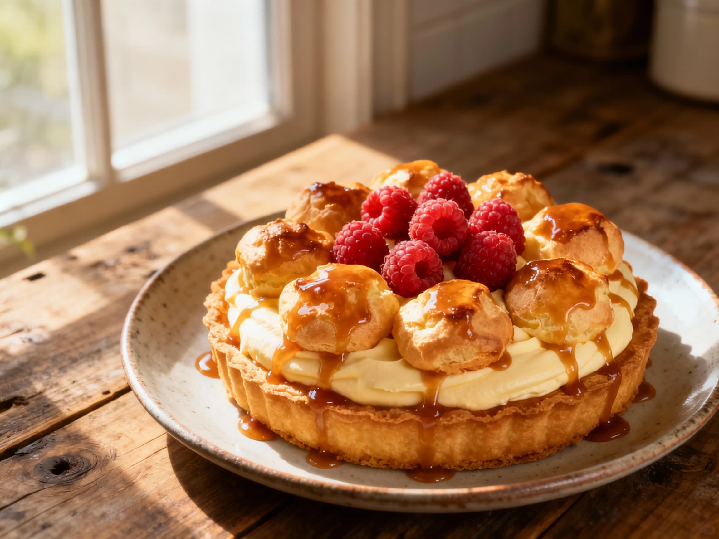 Classic Saint-Honoré Tart with Crème Chiboust - Image 1