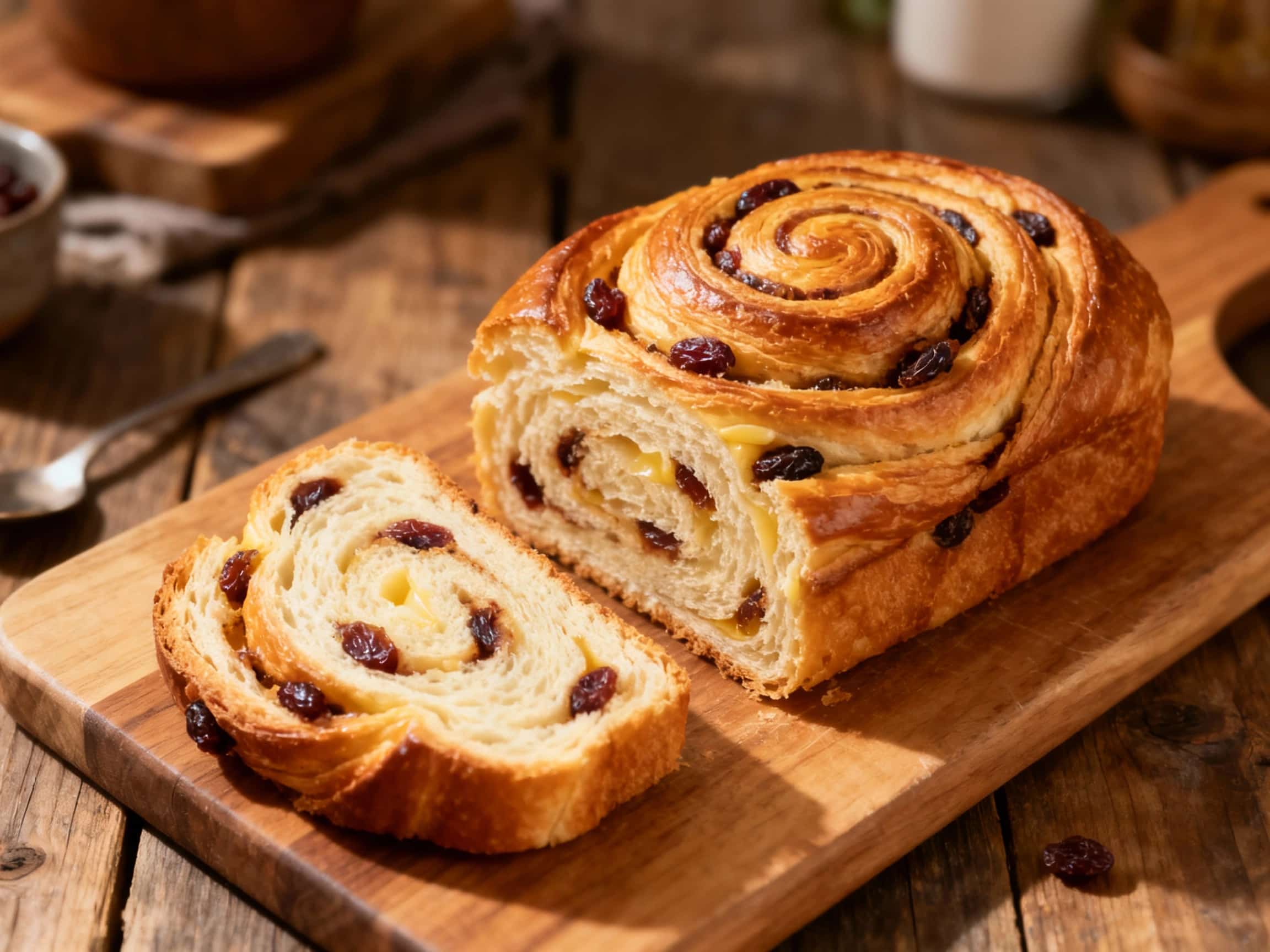 Pain aux Raisins Swirl Bread