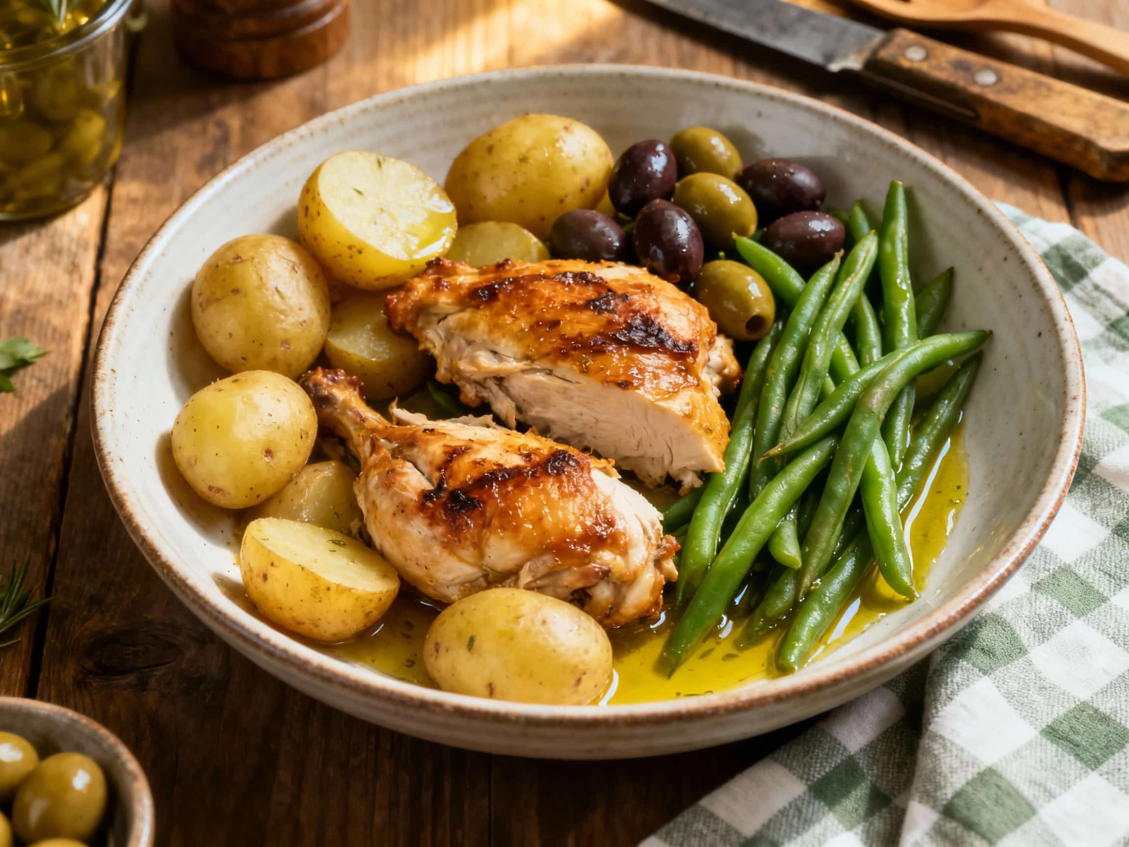 Roasted Niçoise Chicken Bowl with New Potatoes
