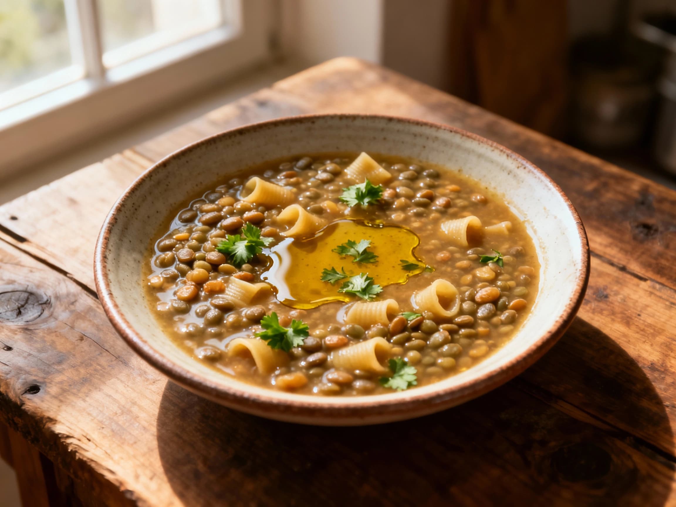 Hearty Lentil and Pasta Widow's Soup - Image 1
