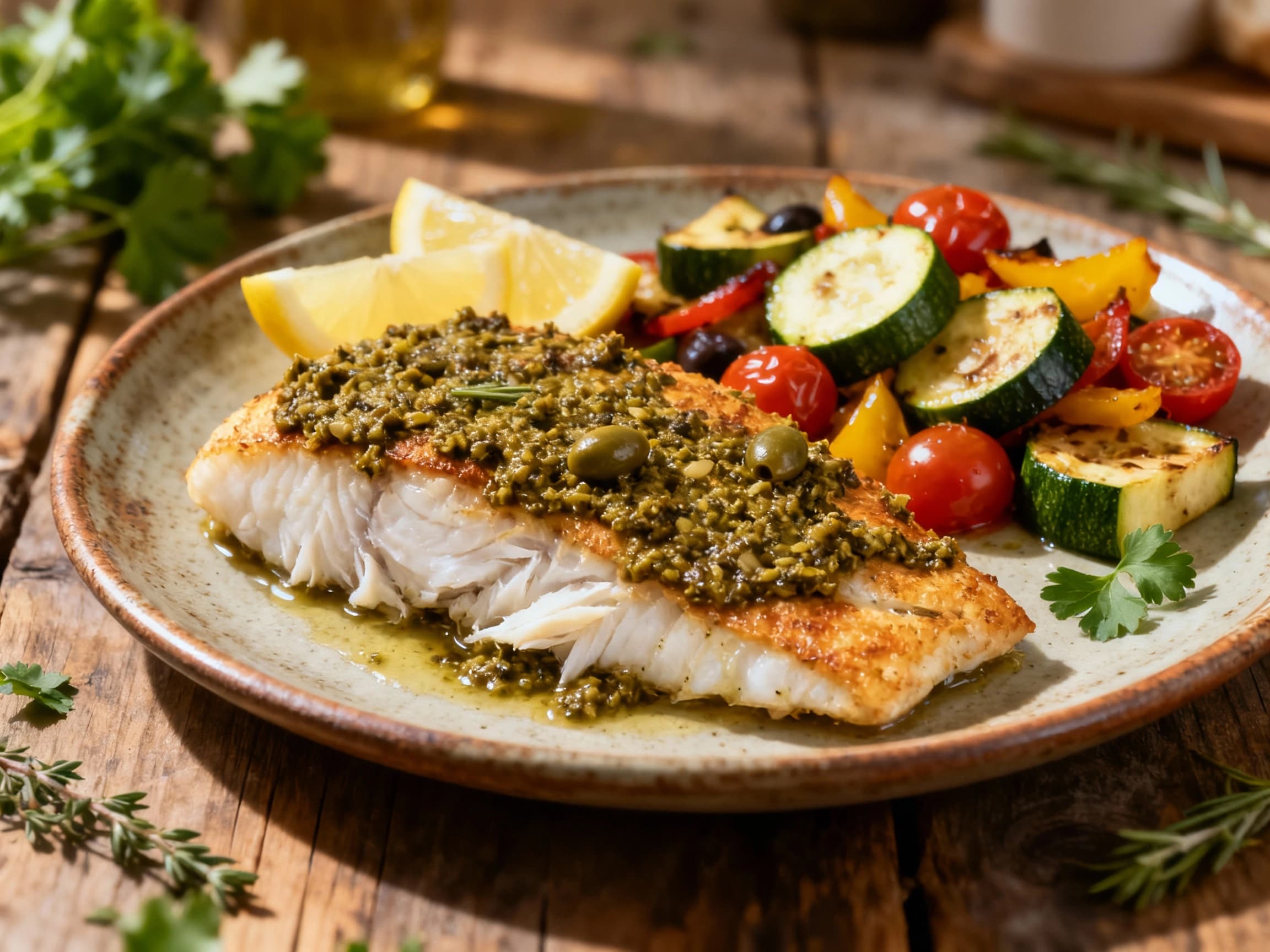 Tapenade-Crusted Baked Cod - Image 1