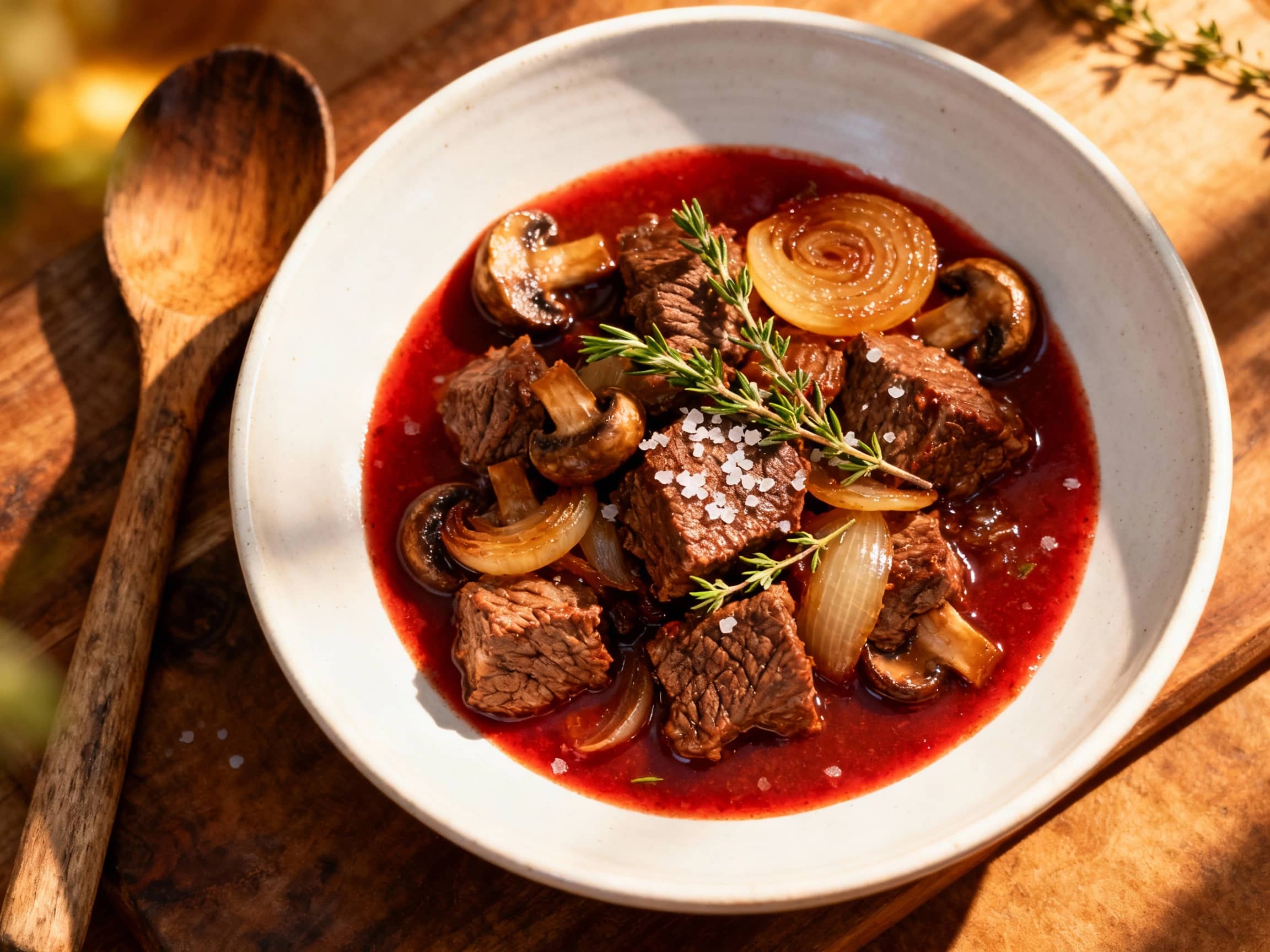 Quick Beef Bourguignon in Pressure Cooker