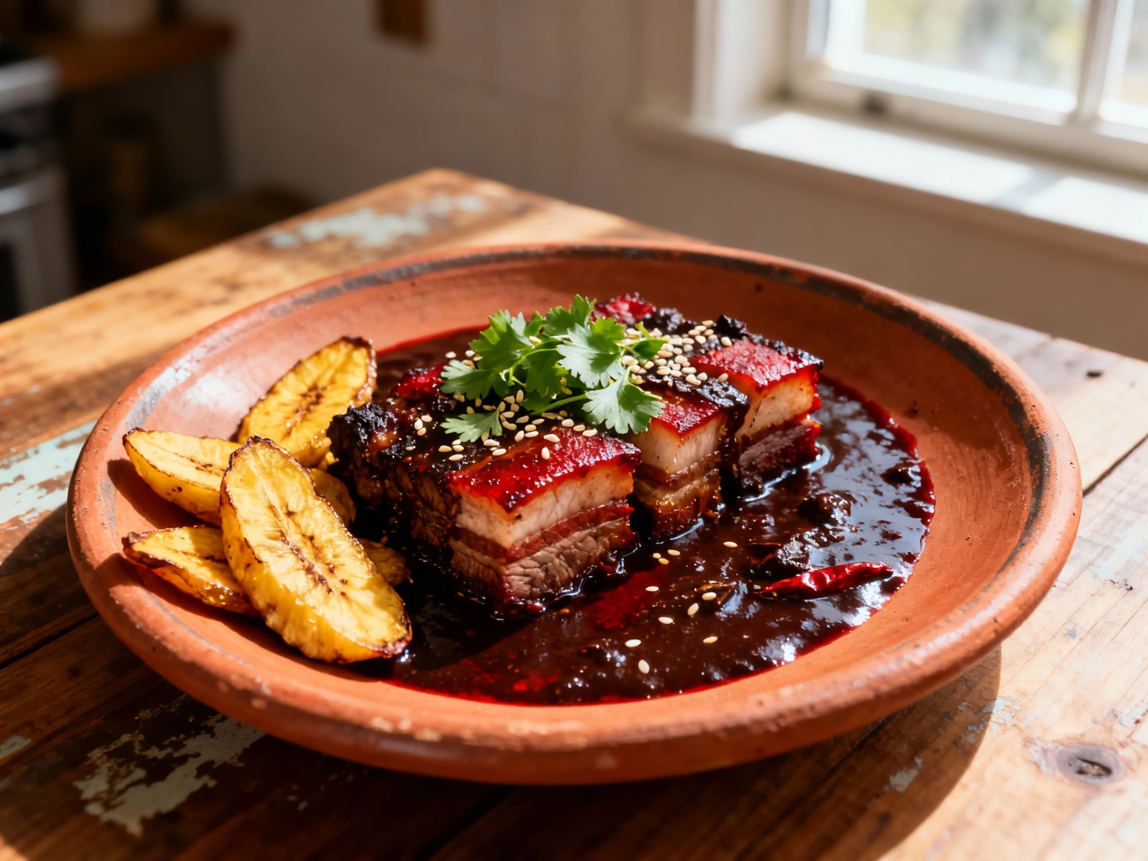 Mole Poblano Braised Pork Belly - Image 1