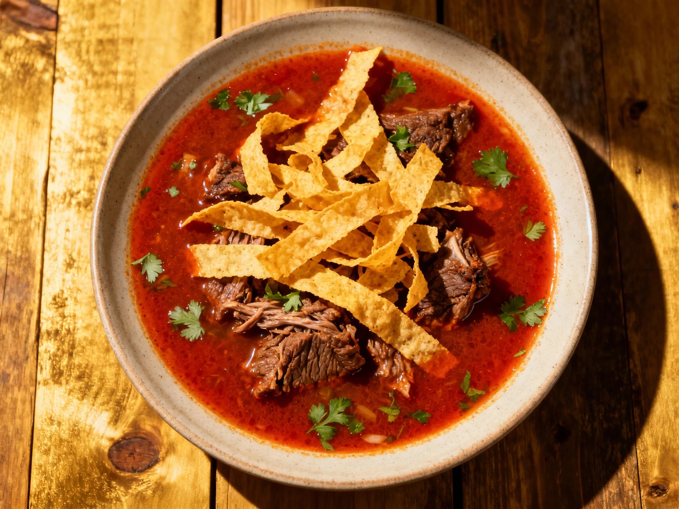 Birria-Inspired Sopa de Tortilla - Image 1