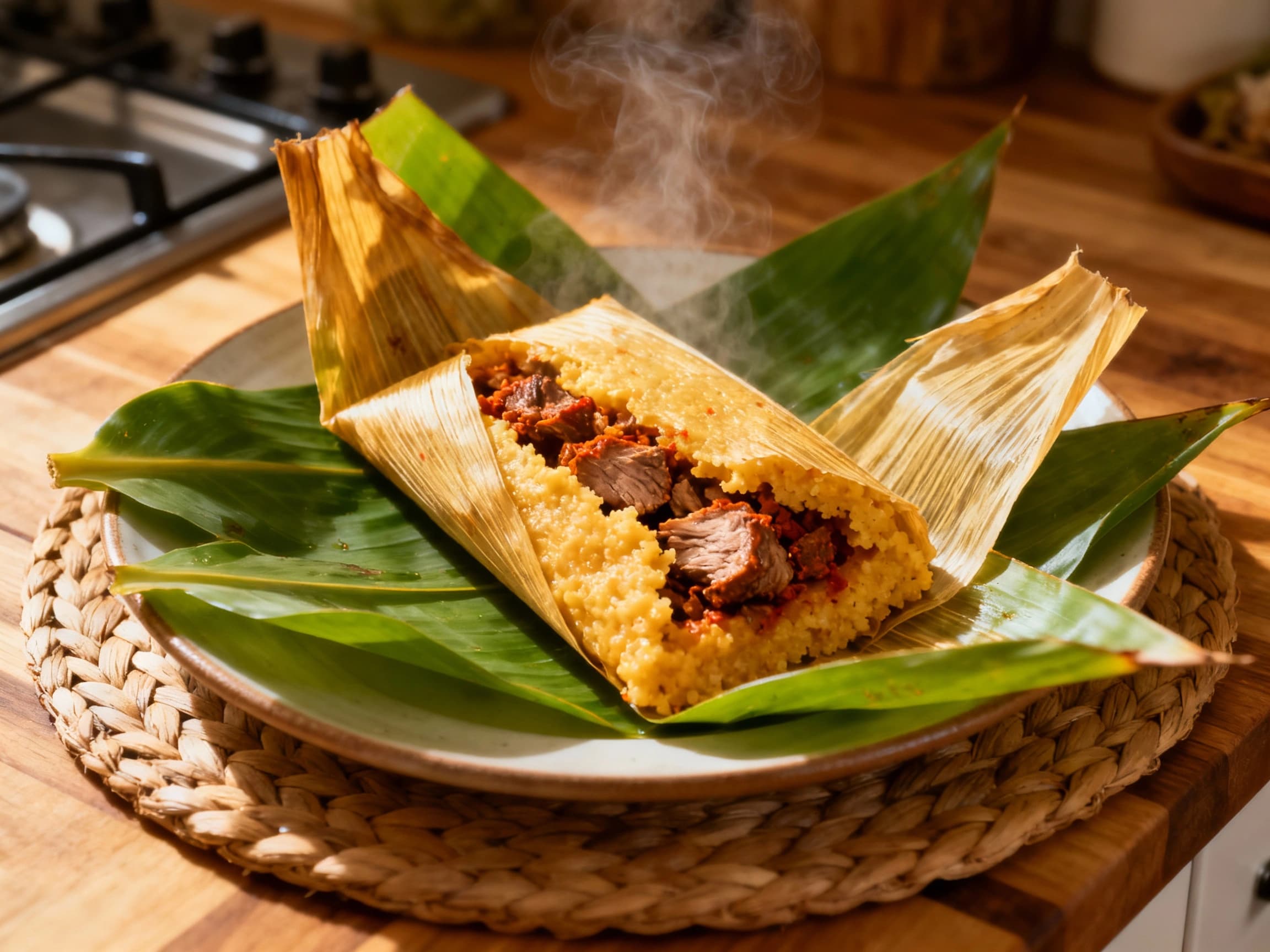 Spicy Pork Tamales in Banana Leaves - Image 5