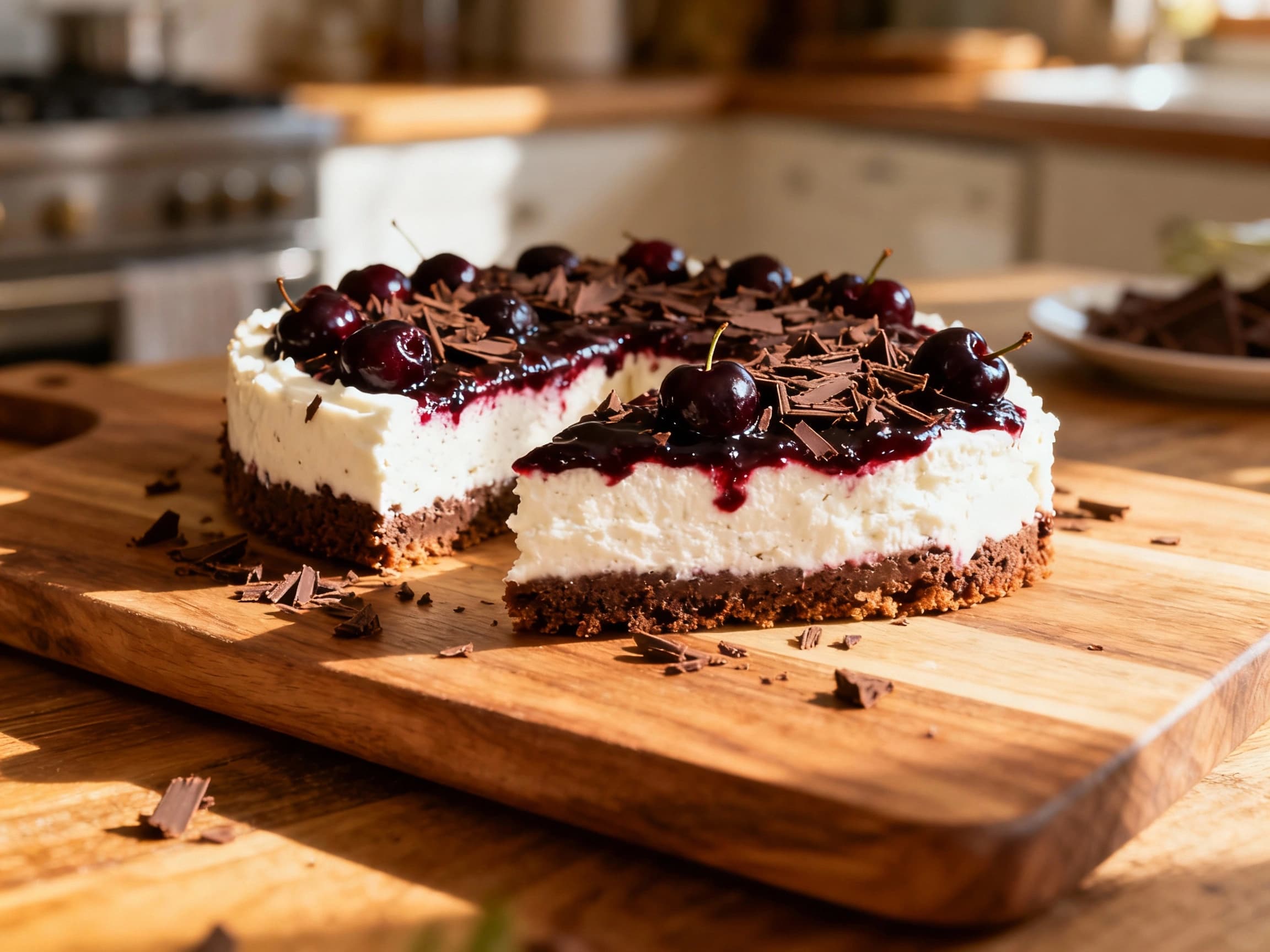 No-Bake Black Forest Cheesecake - Image 1