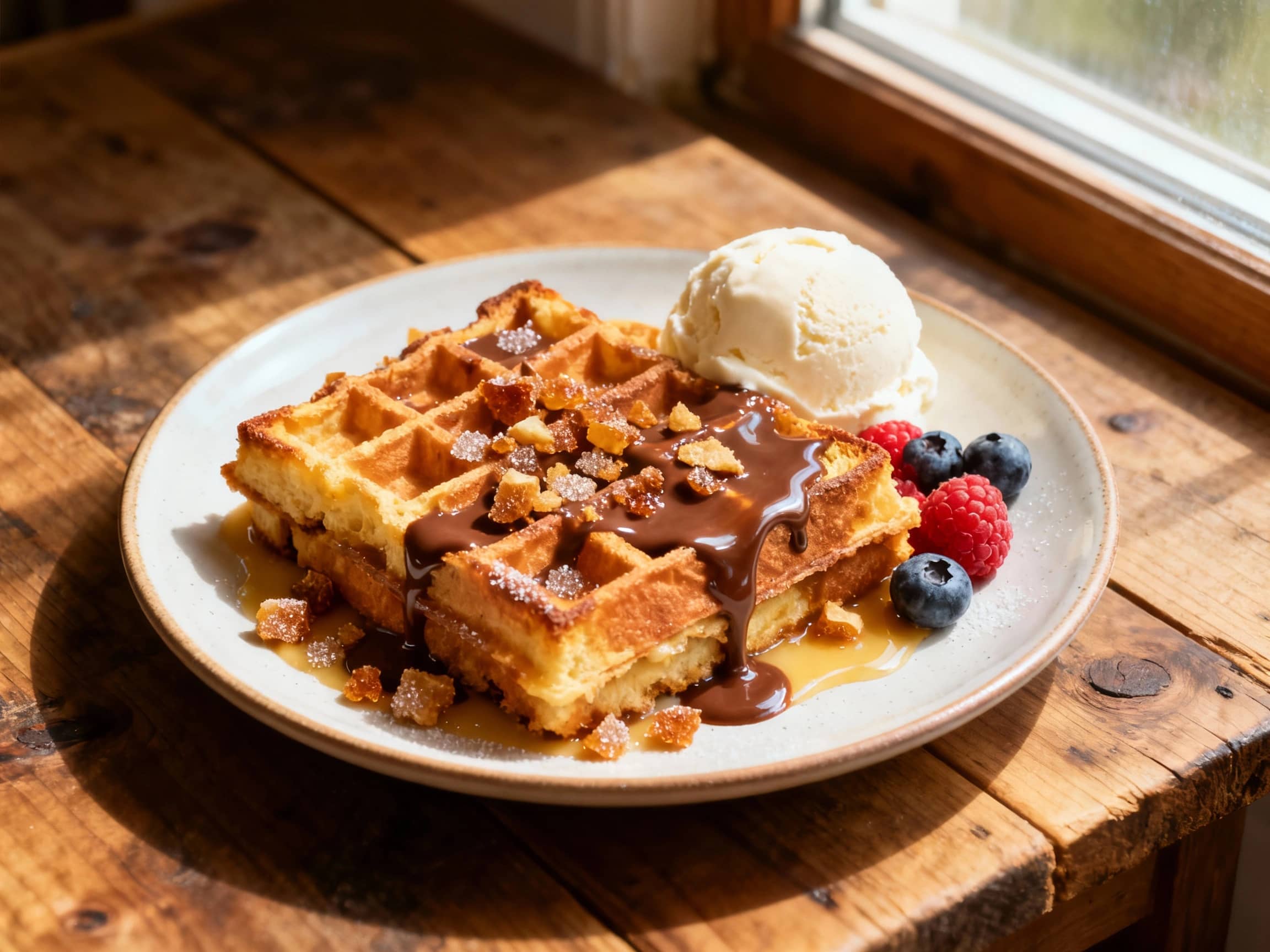 Liege Waffle Bread Pudding