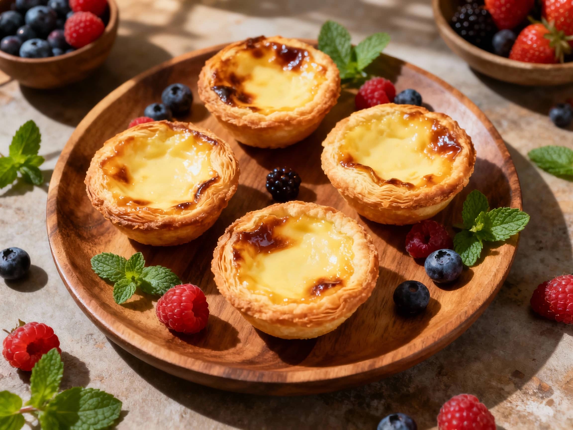 Mini Vegan Pastéis de Nata Tartlets
