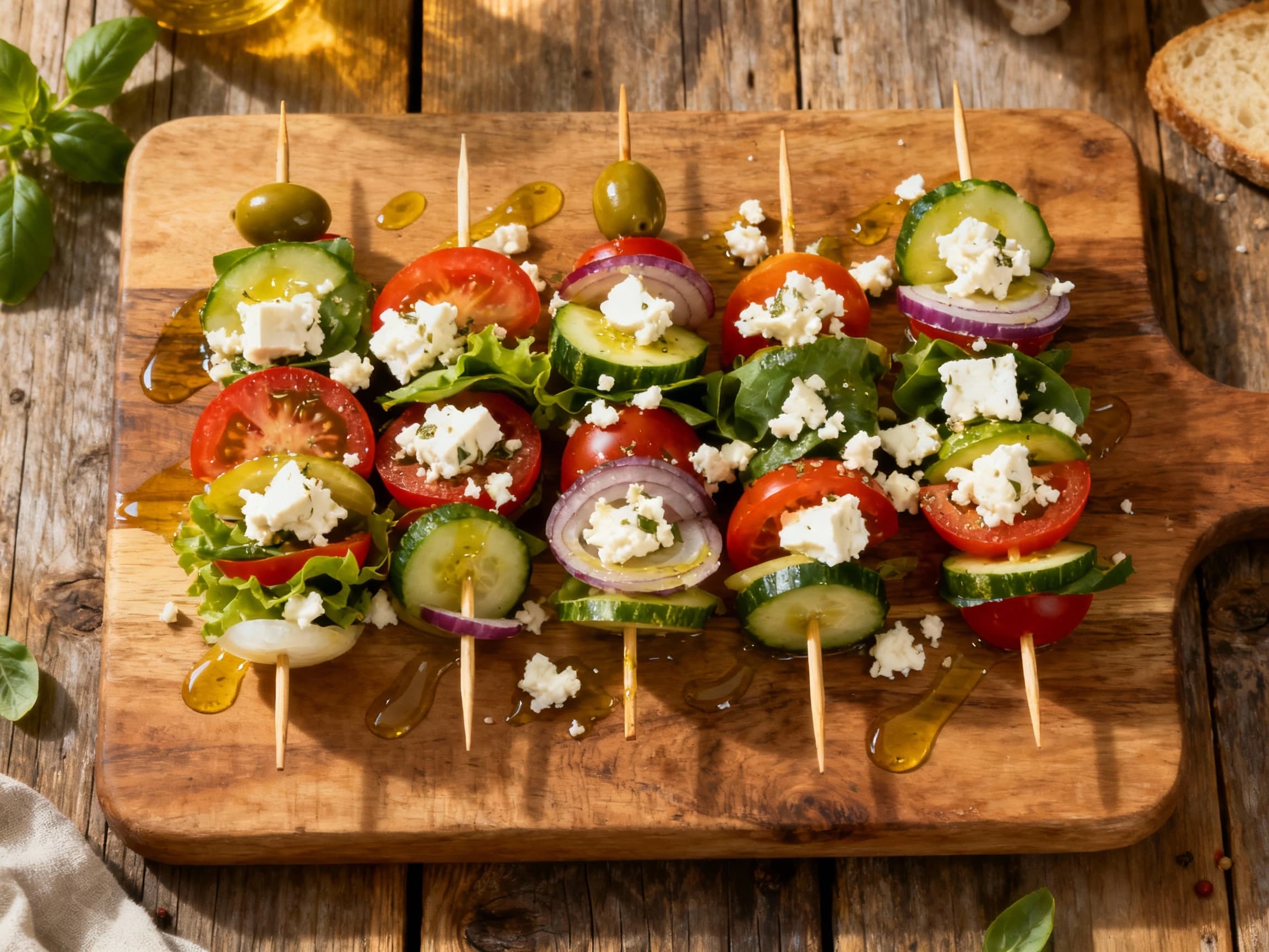 Deconstructed Horiatiki Salad Skewers - Image 1