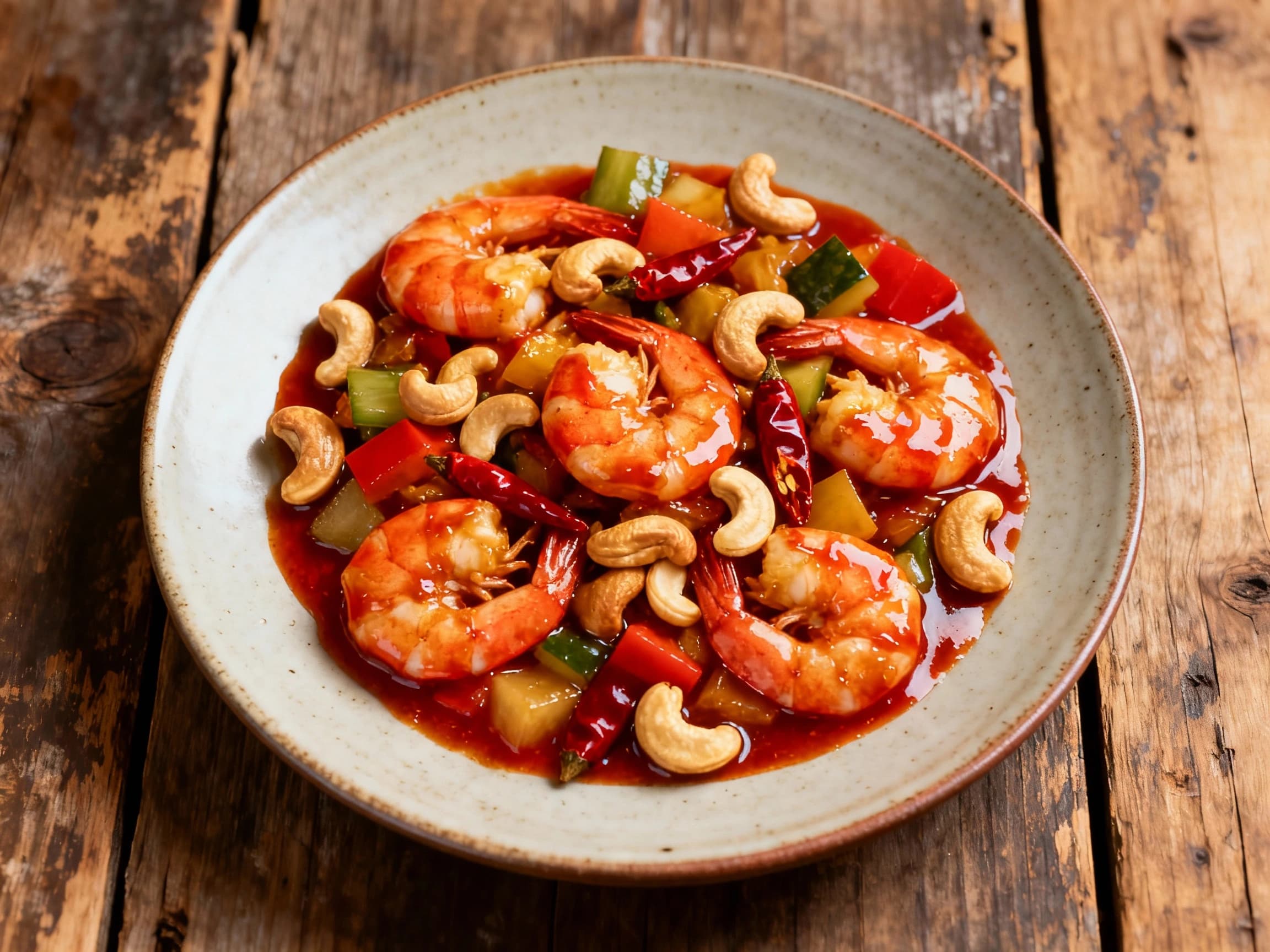 Gong Bao Style Shrimp with Cashews - Image 1