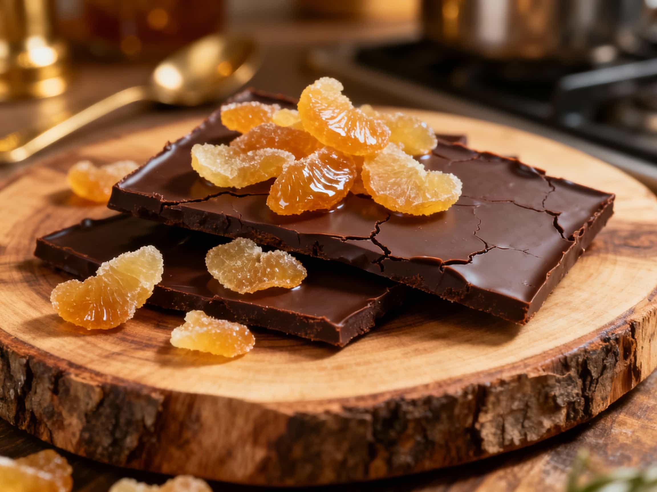 Candied Ginger and Dark Chocolate Bark - Image 1