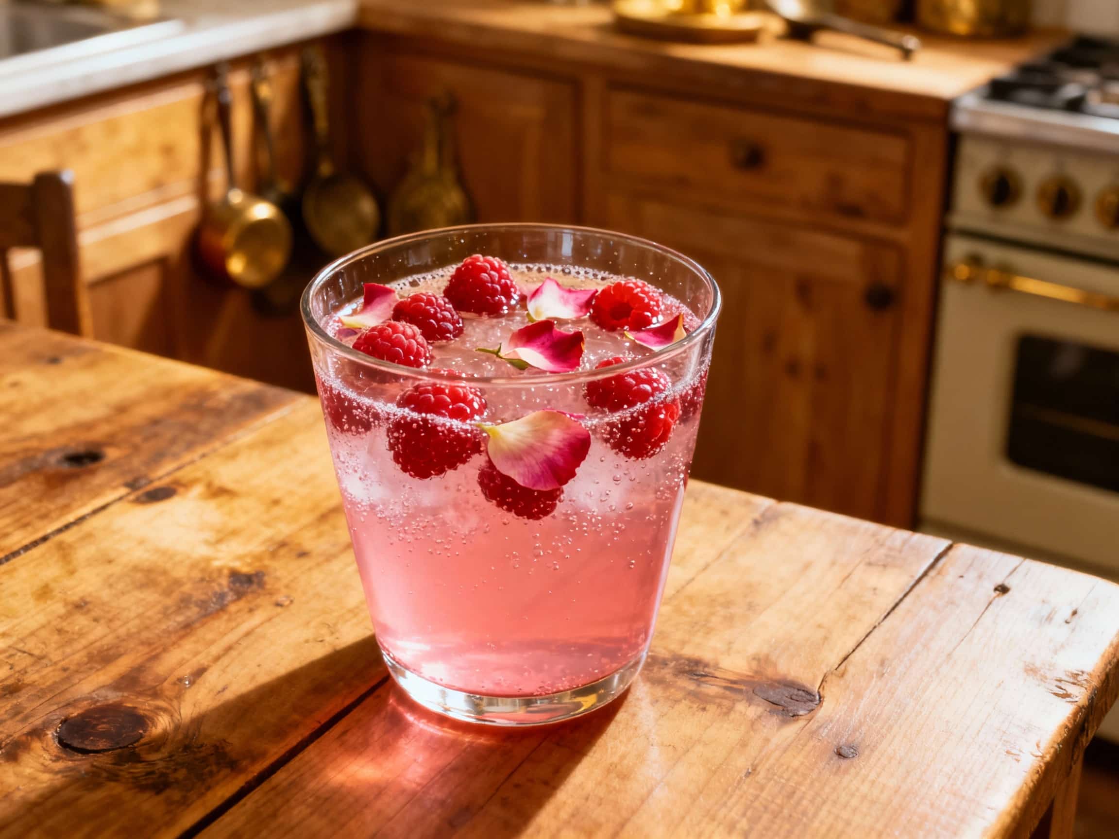 Sparkling Raspberry Rose Punch
