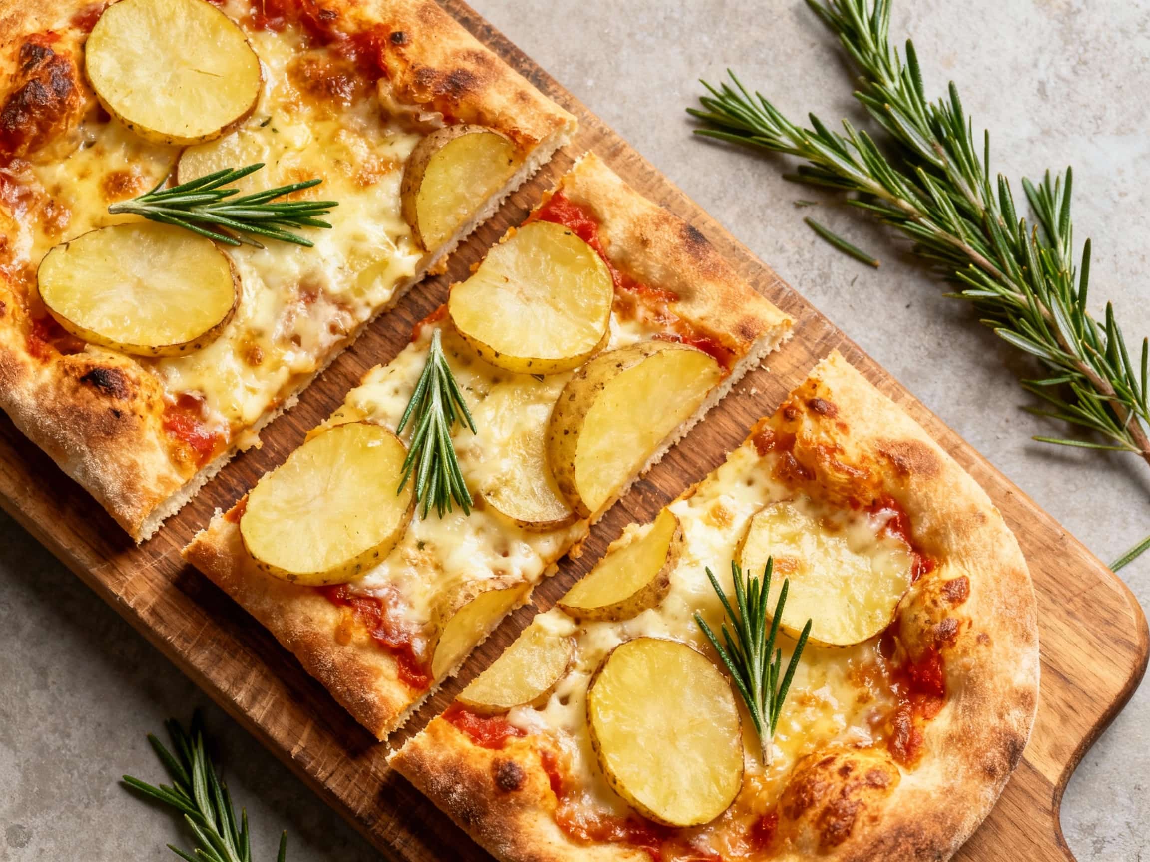 Roman-Style Potato and Rosemary Pizza al Taglio