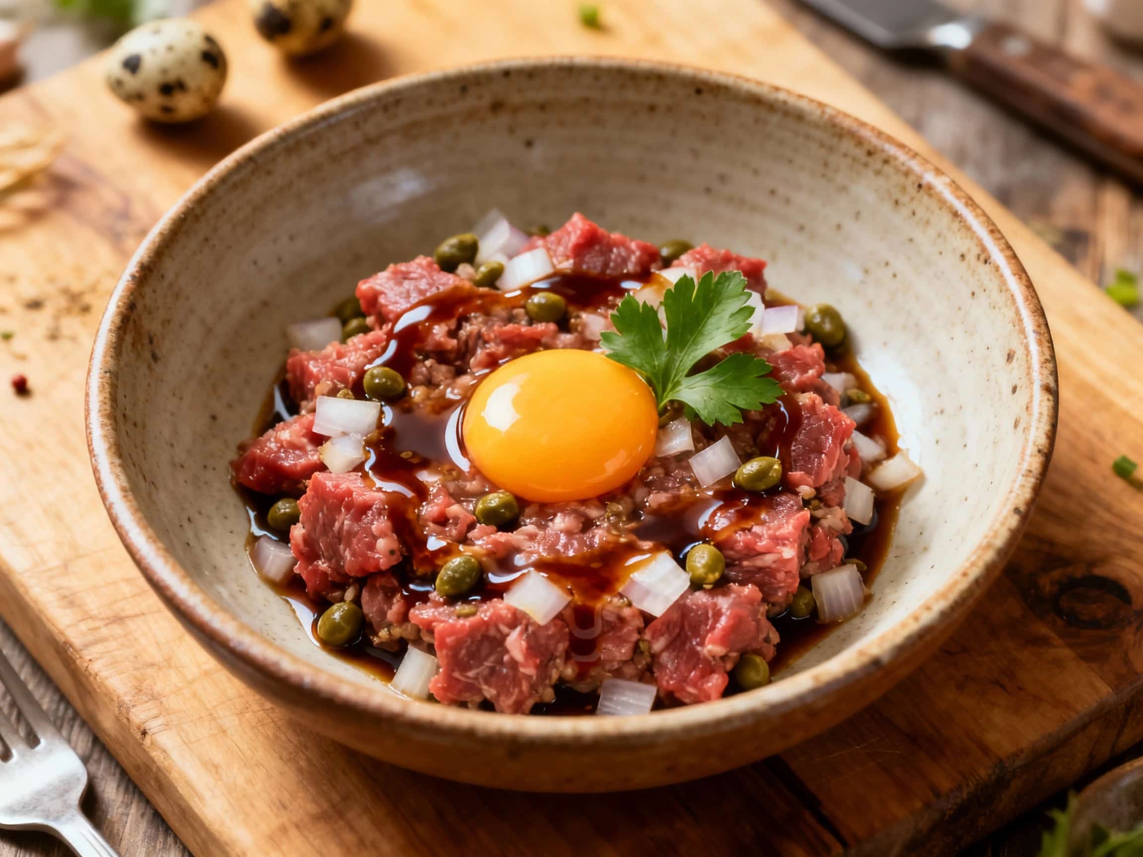 Classic Steak Tartare with Worcestershire Twist
